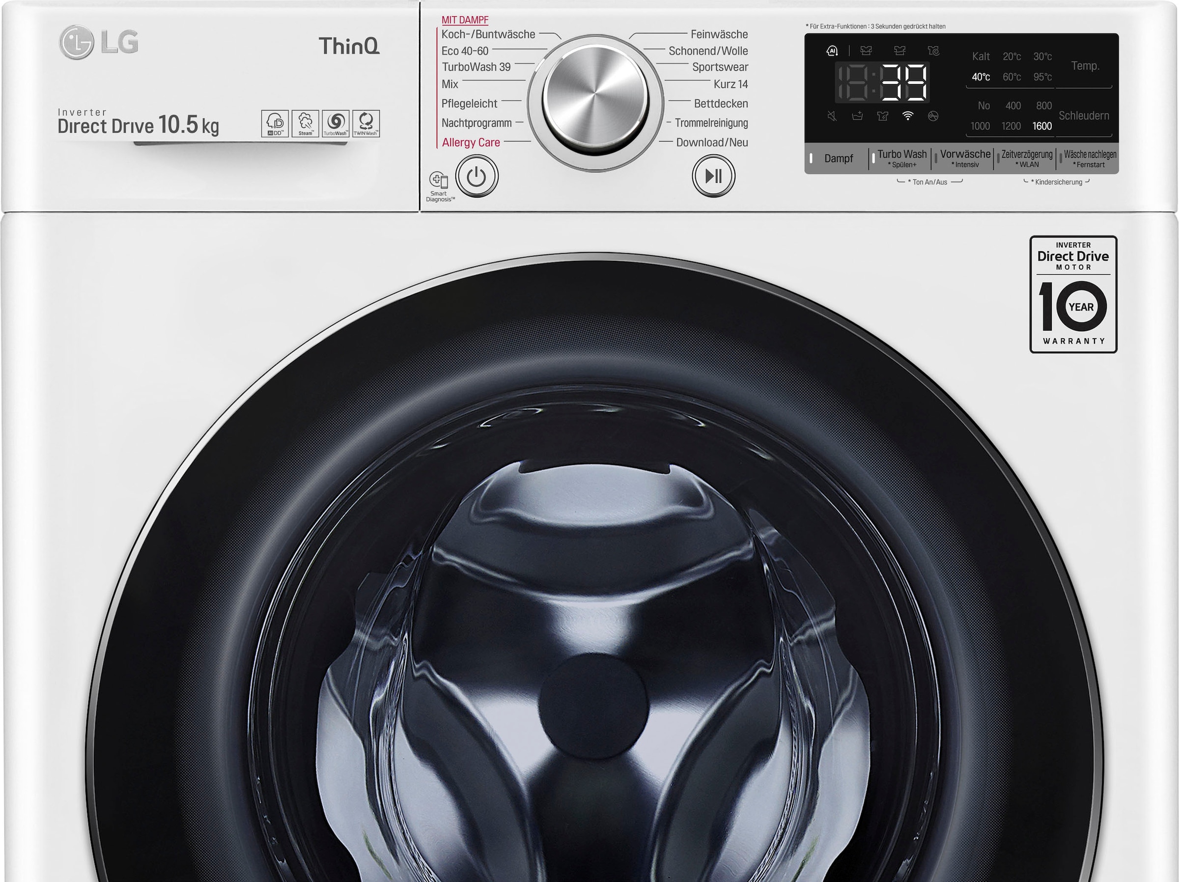 LG Waschmaschine Serie 7 »F4WR7012«, 11 kg, 1400 U/min, Steam Funktion