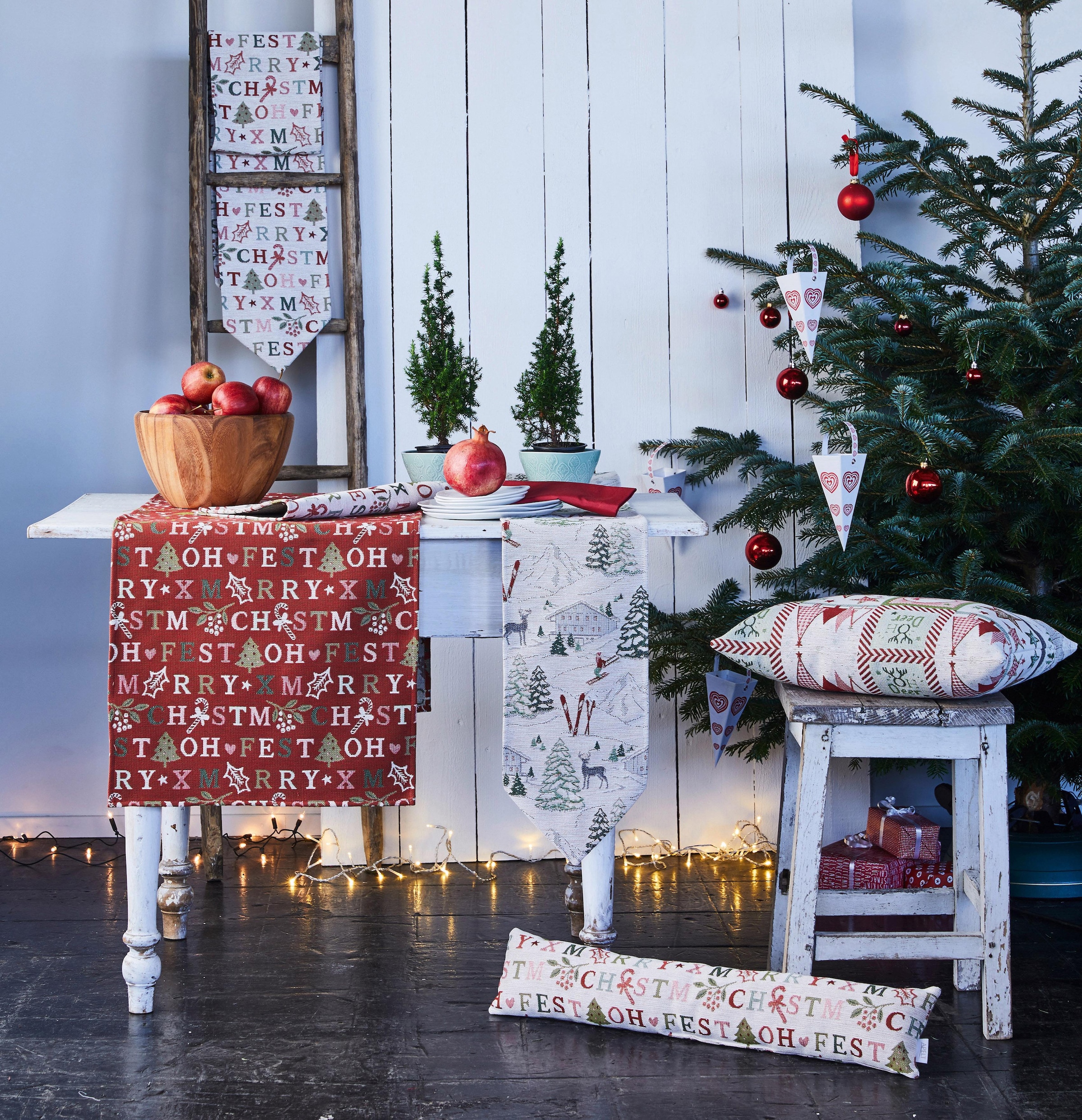 (1 St.) Weihnachten«, Weihnachtsdeko, online »2500 kaufen Tischband APELT Winterwelt, Gobelin,