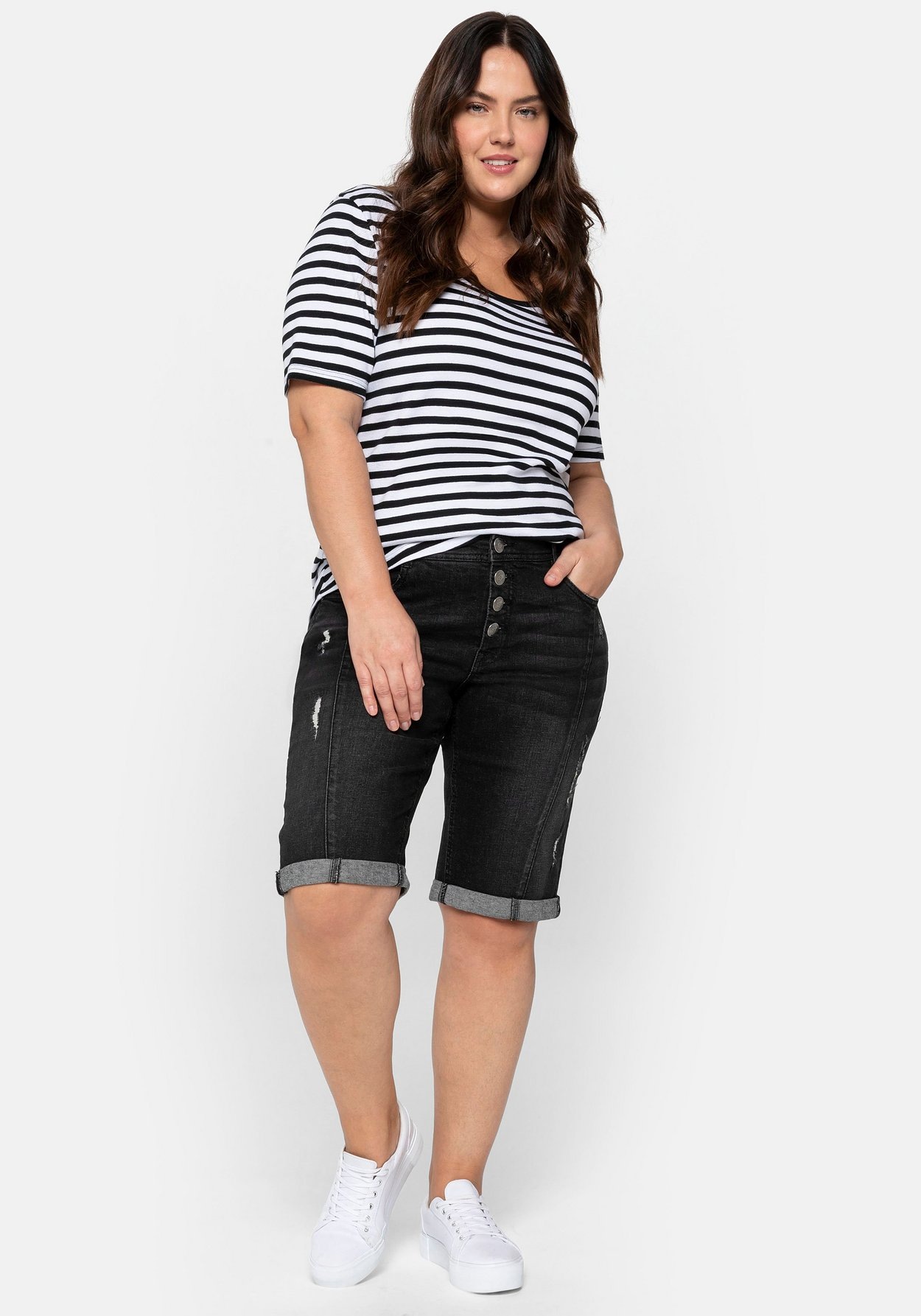 Sheego Jeansbermudas »Jeans-Bermudas mit Stretch-Anteil«