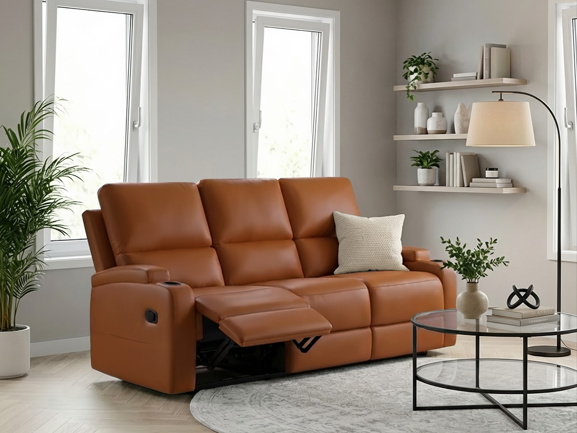 OTTO home 3-Sitzer »Napori« Kinosofa mit 2 x Relaxfunktion und Getränkehalter