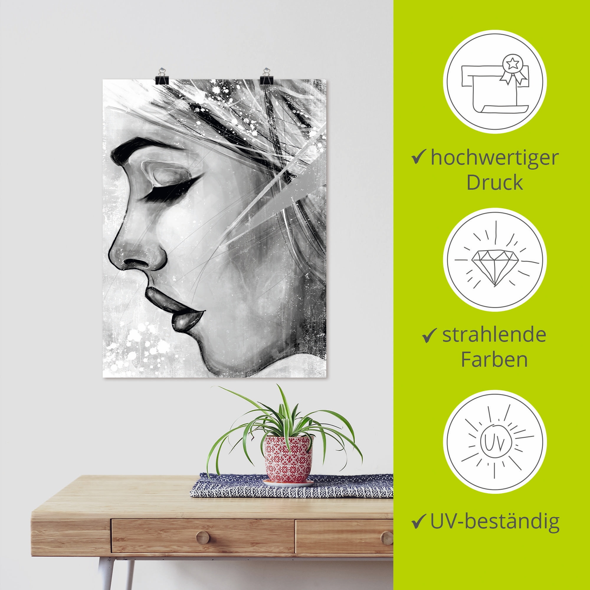 Artland Poster »By my side« Portrait 1 Stk. tlg. ohne Rahmen