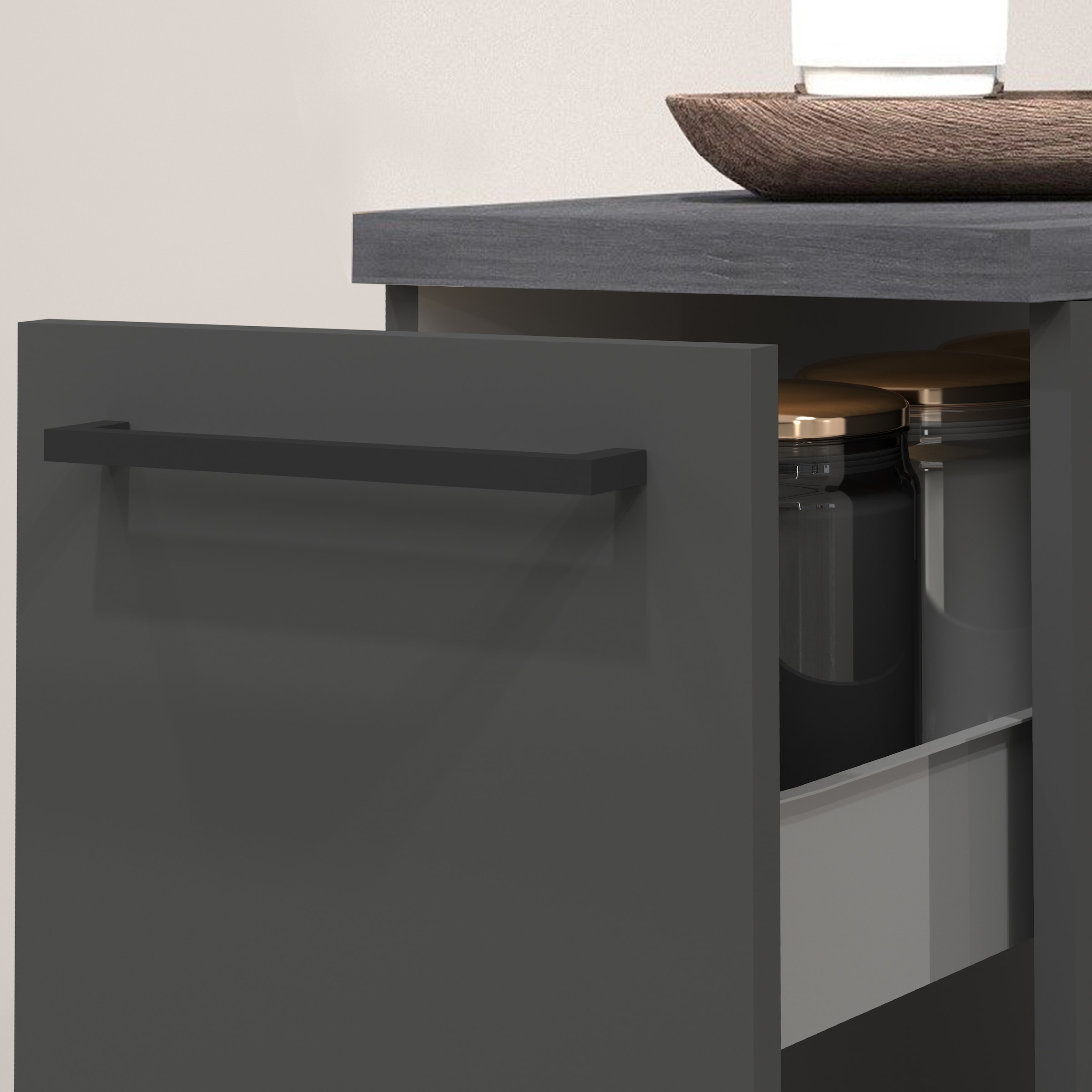 KOCHSTATION Apothekerschrank »KS-Sole,Apothekerkommode« Breite/Höhe 30/85 cm, Anbau-und Unterbau möglich