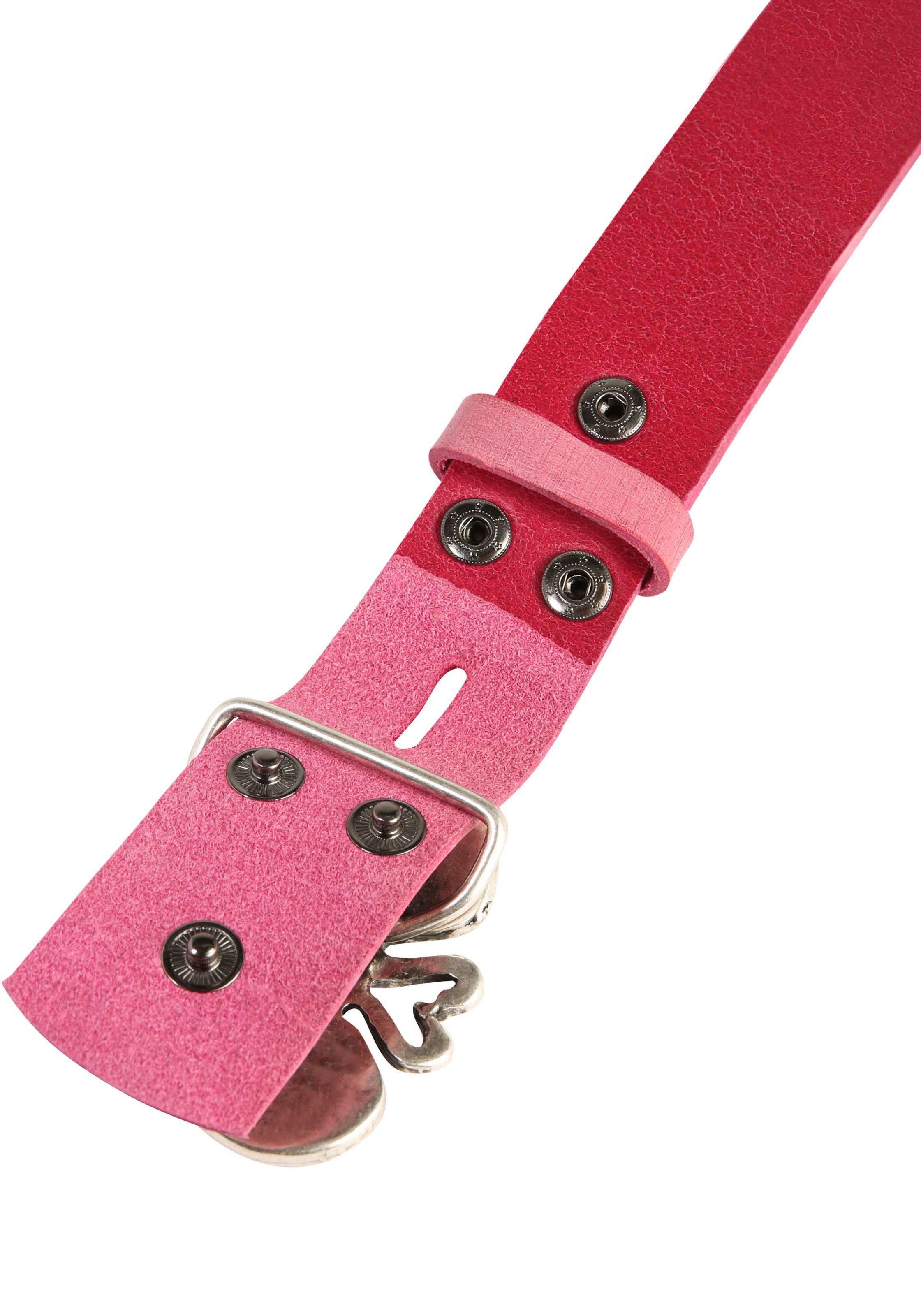 Rettungsring Gürtel Ledergürtel Schließe »Flamingoherz Geschlosen Silber mit Swarowski-Kristall«