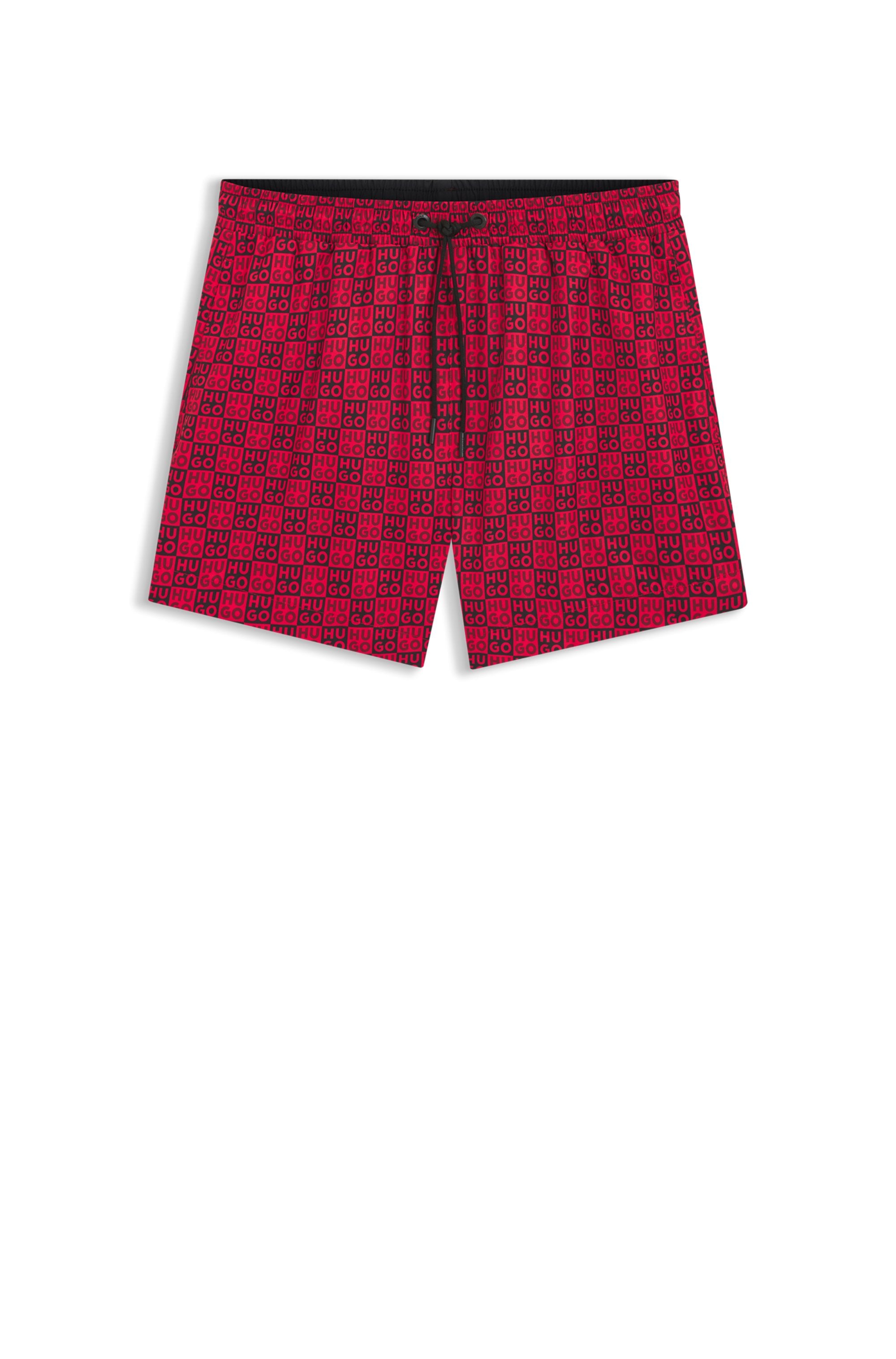 HUGO Underwear Badeshorts »AARON« mit Schachbrett-Logos, elastischer Bund
