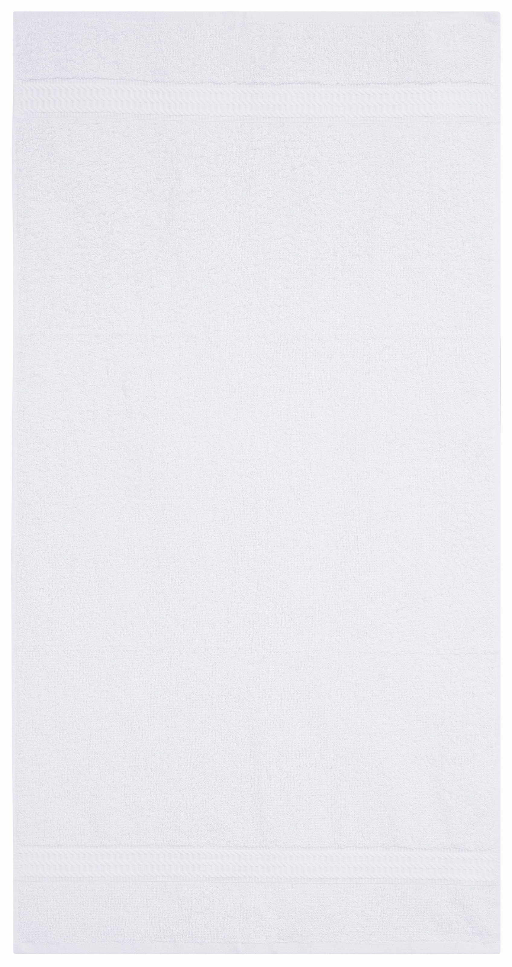 my home Handtücher »Juna, als Set und Serie erhältlich, 8 Handtücher, 50x100cm«,  100% Baumwolle, mit Bordüre, Uni-Farben, weich
