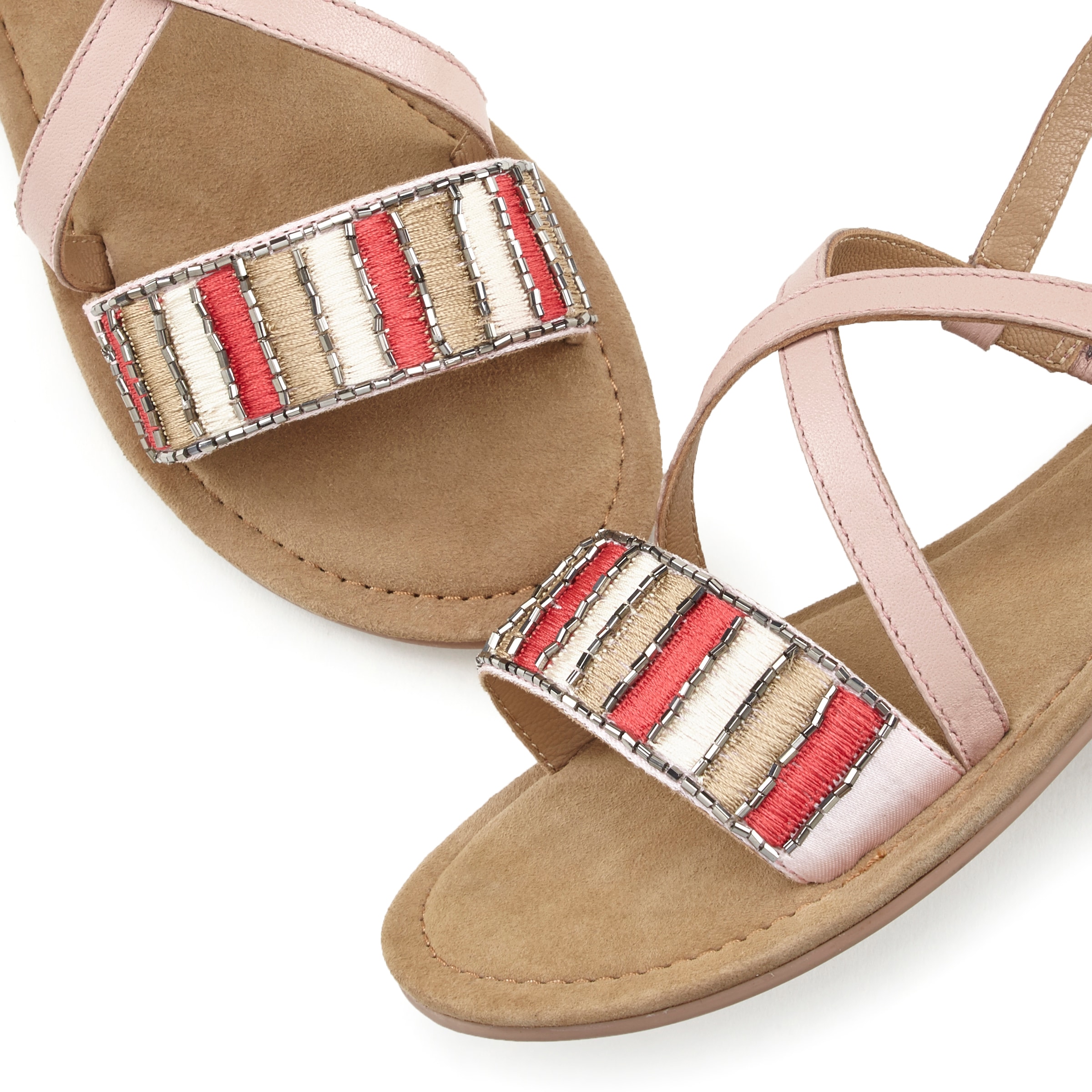 LASCANA Sandale »Sommerschuh«, Sandalette, Sommerschuh aus Leder mit dekorativem Band
