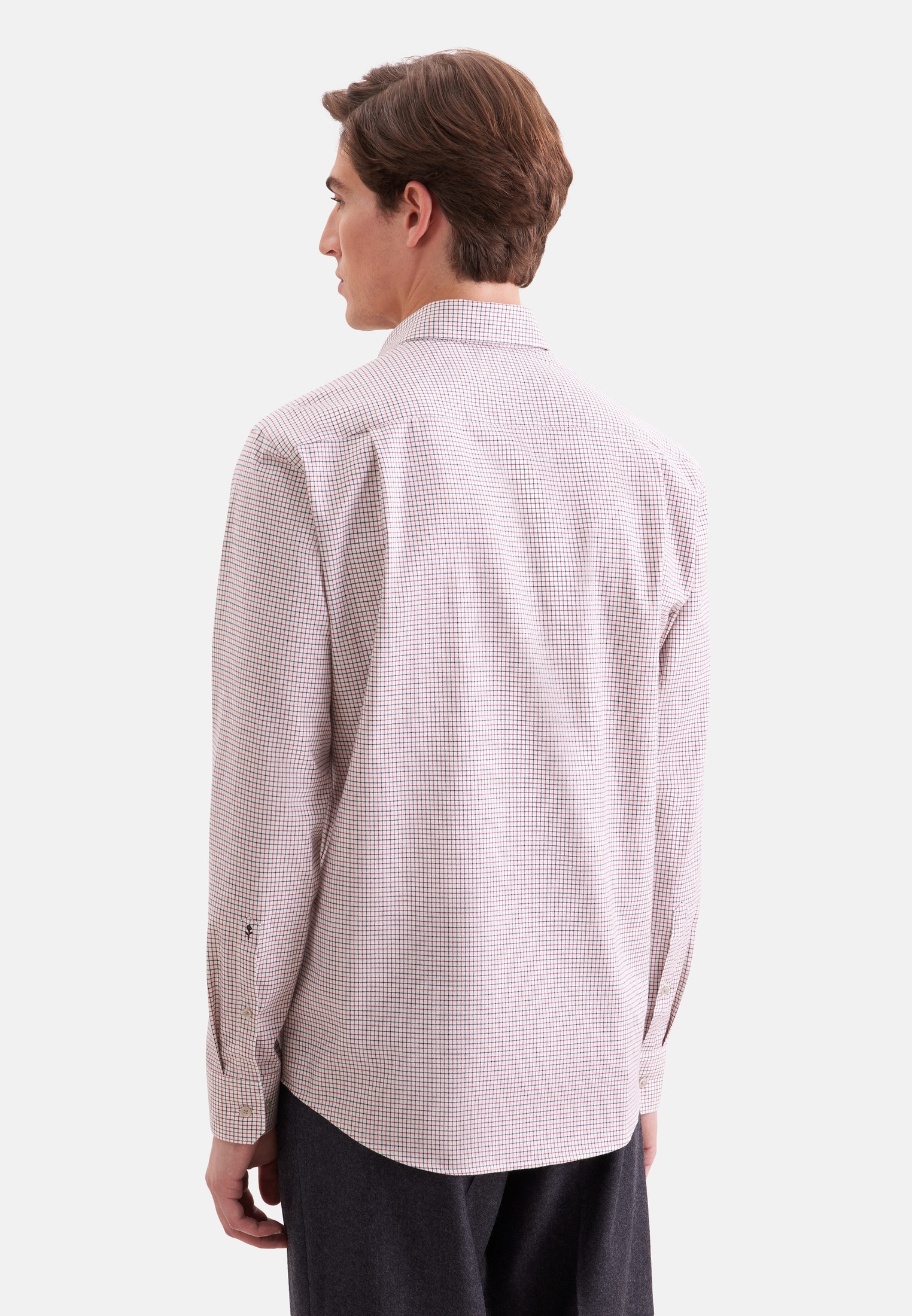 seidensticker Flanellhemd »Schwarze Rose« Regular 1/1 Button-Down-Kragen Karo