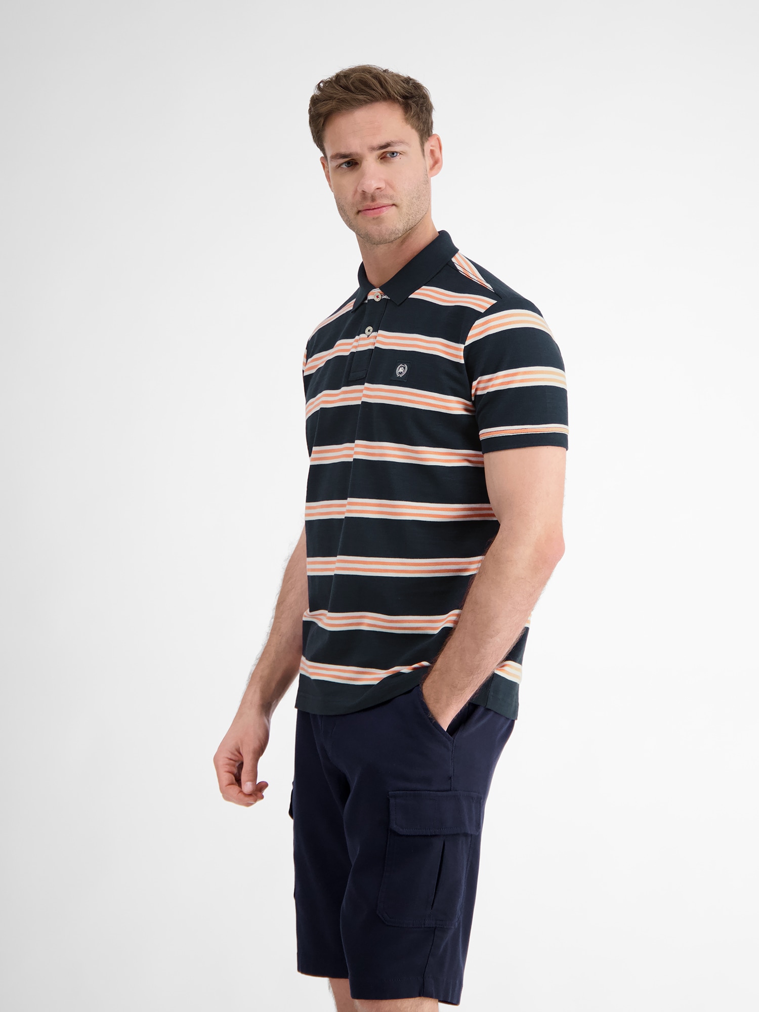 LERROS Poloshirt »LERROS Herren Poloshirt in Rugby-Optik«