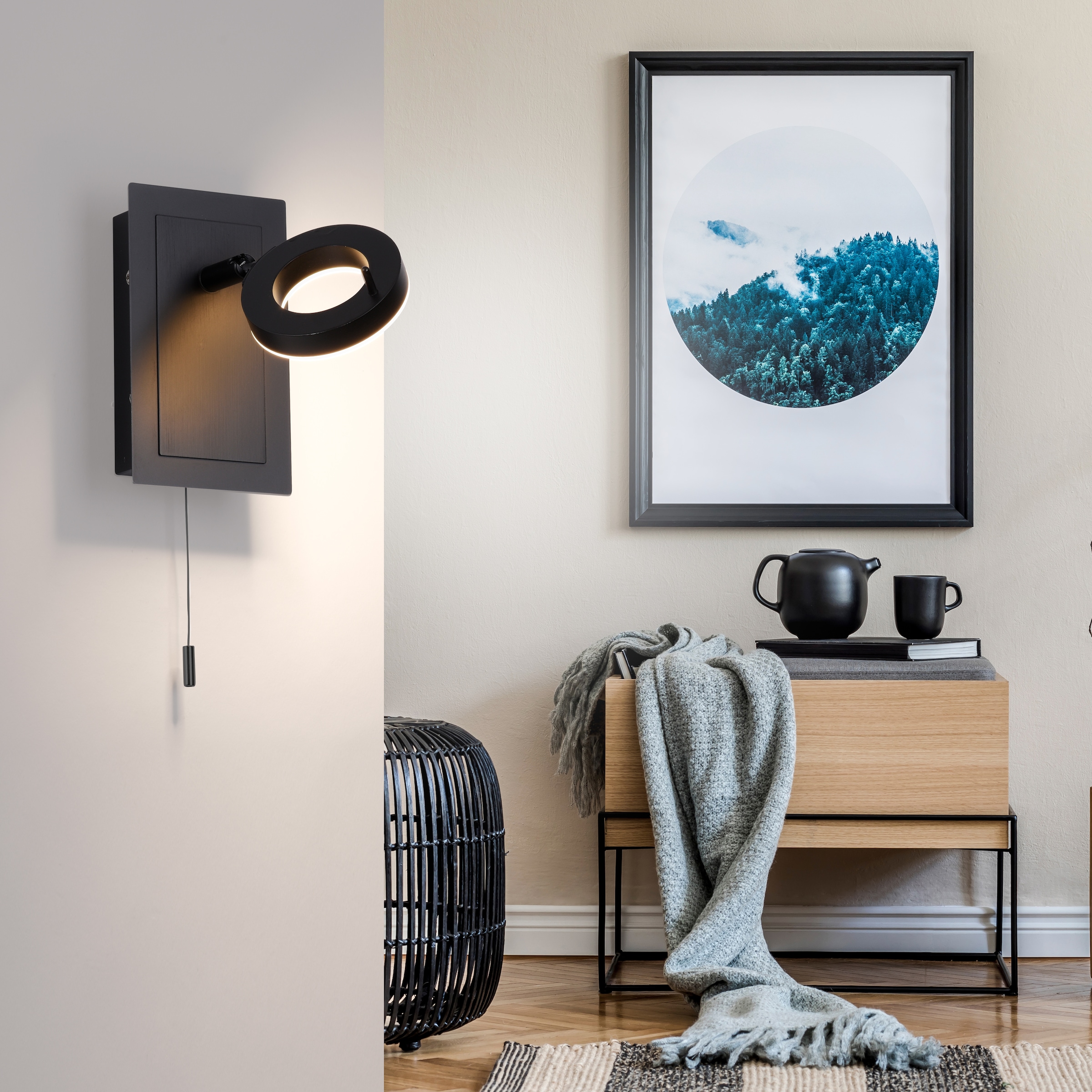 Paul Neuhaus Wandleuchte »SILEDA«, 1 flammig, Leuchtmittel LED-Board | LED fest integriert, LED, IP44, Schalter, Zugschalter
