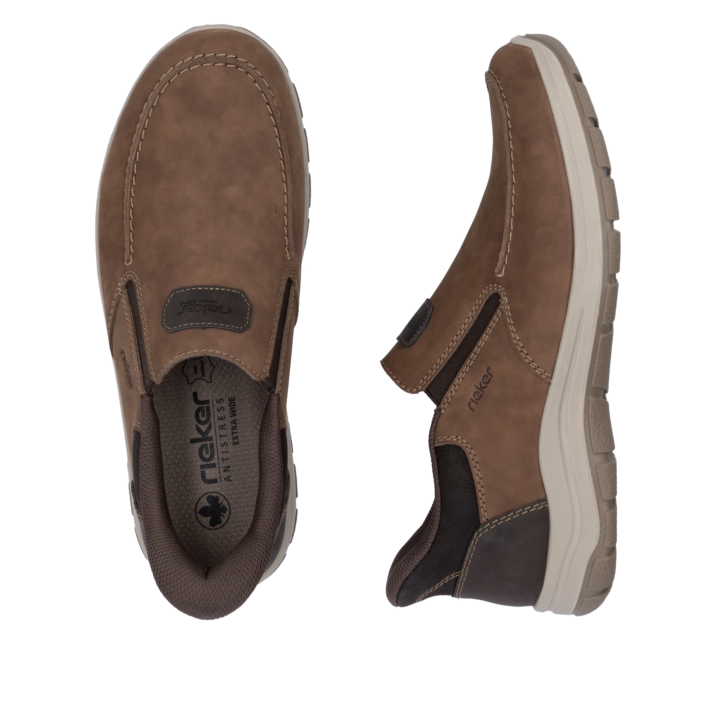 Rieker Slip-On Sneaker, Slipper, Freizeitschuh, Halbschuh mit Gummizug und Soft Einlegesohle