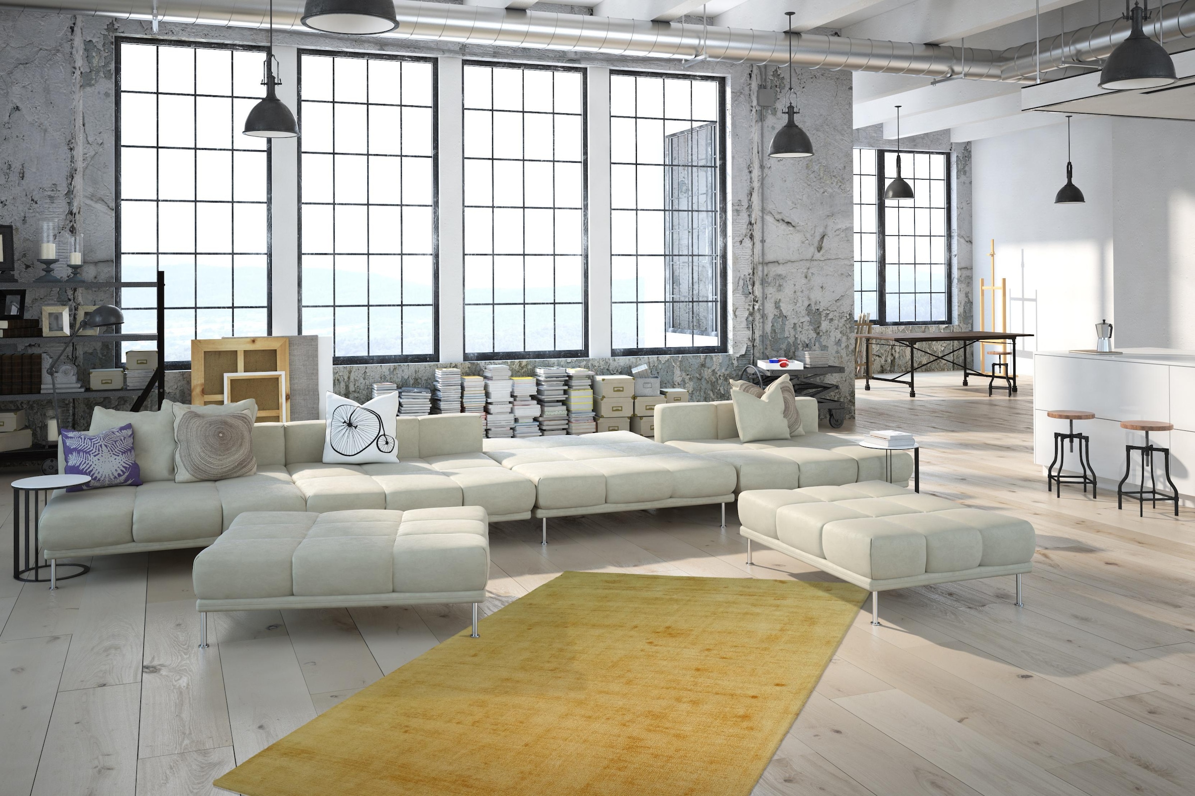 Kayoom Teppich »Luxury 110« rechteckig 13 mm Höhe Kurzflor, meliert, handweb, Wohnzimmer