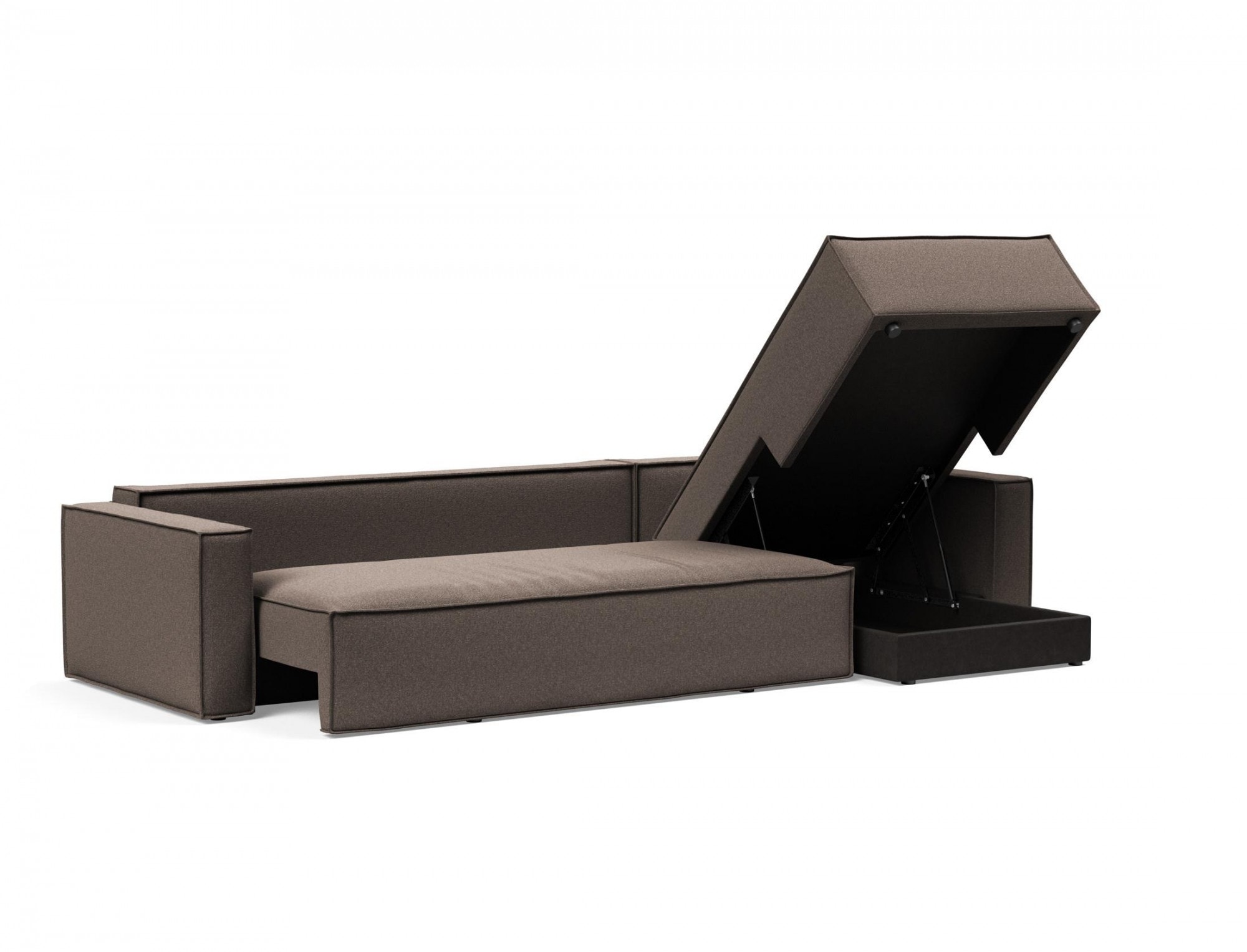INNOVATION LIVING ™ Ecksofa »Newilla inkl. Bettfunktion & Bettkasten, Breite 340cm, L-Form« 10cm Pocket Spring Komfort, großer Stauraum, stabile Stahlkonstruktion