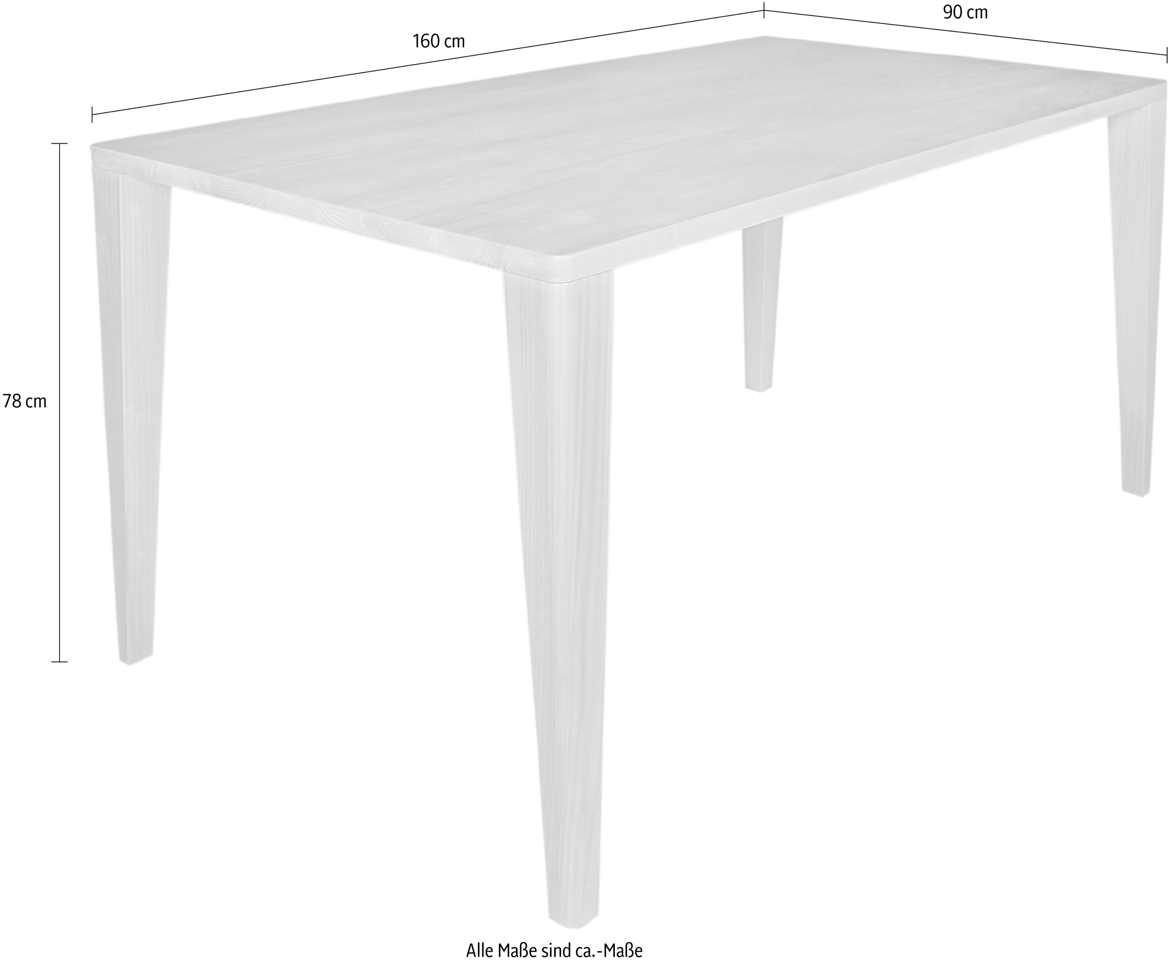 SIT Esstisch, mit sichtbarer Maserung