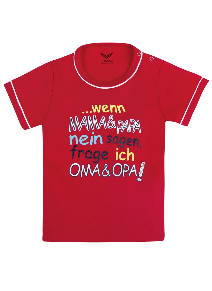 Trigema T-Shirt »TRIGEMA Shirt Feinripp Oma & Opa«