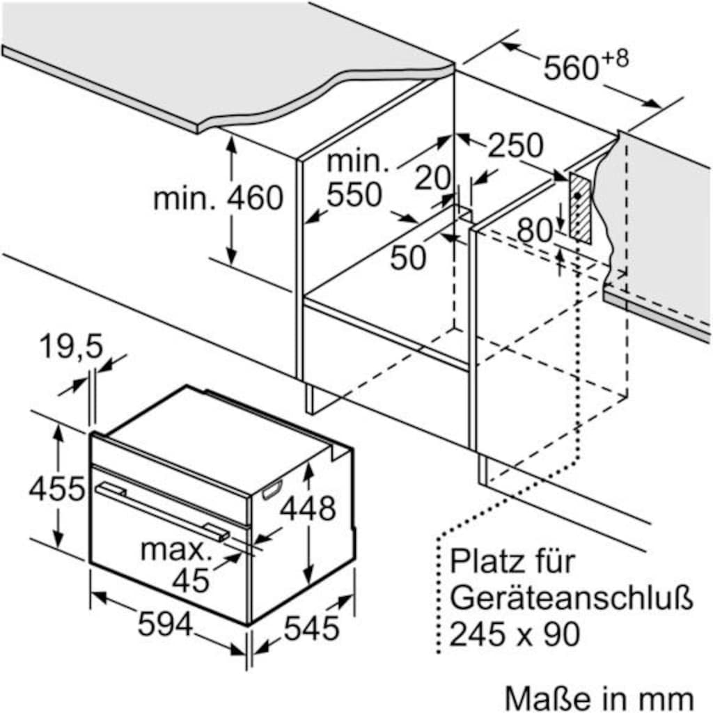 SIEMENS Einbau-Mikrowelle »CF634AGS1«, Mikrowelle, 900 W