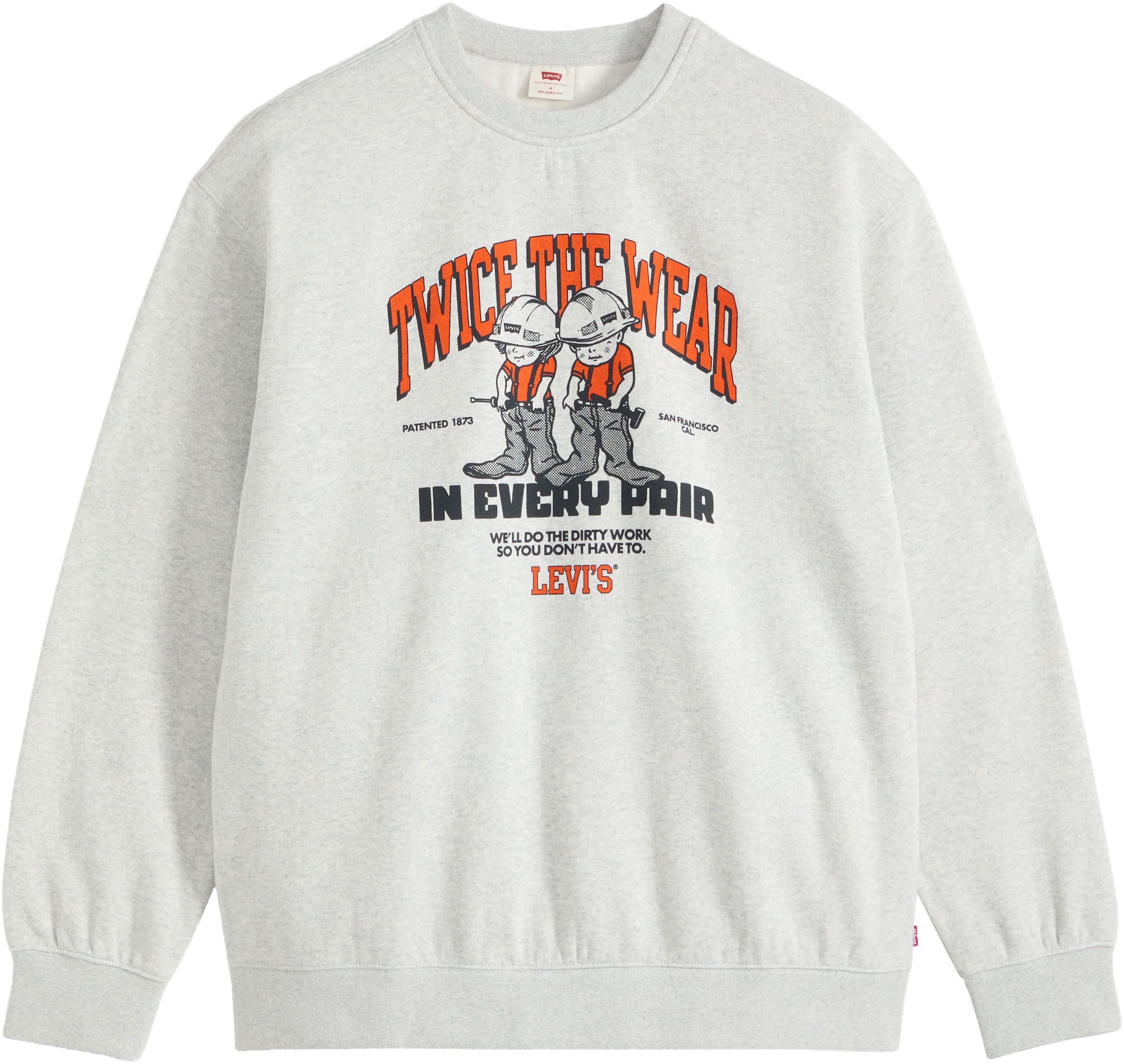 Levi's® Sweatshirt »RELAXD GRAPHIC CREW«, Ärmelabschluss und Saum mit angesetzten elastischen Bündchen
