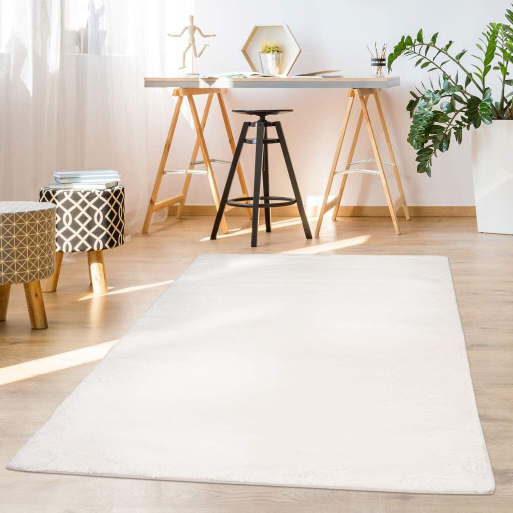 Carpet City Hochflor-Teppich »TOPIA 400«, rechteckig, Kunstfell-Teppich mit Kaninchenfell-Optik, Wohnzimmer, Schlafzimmer