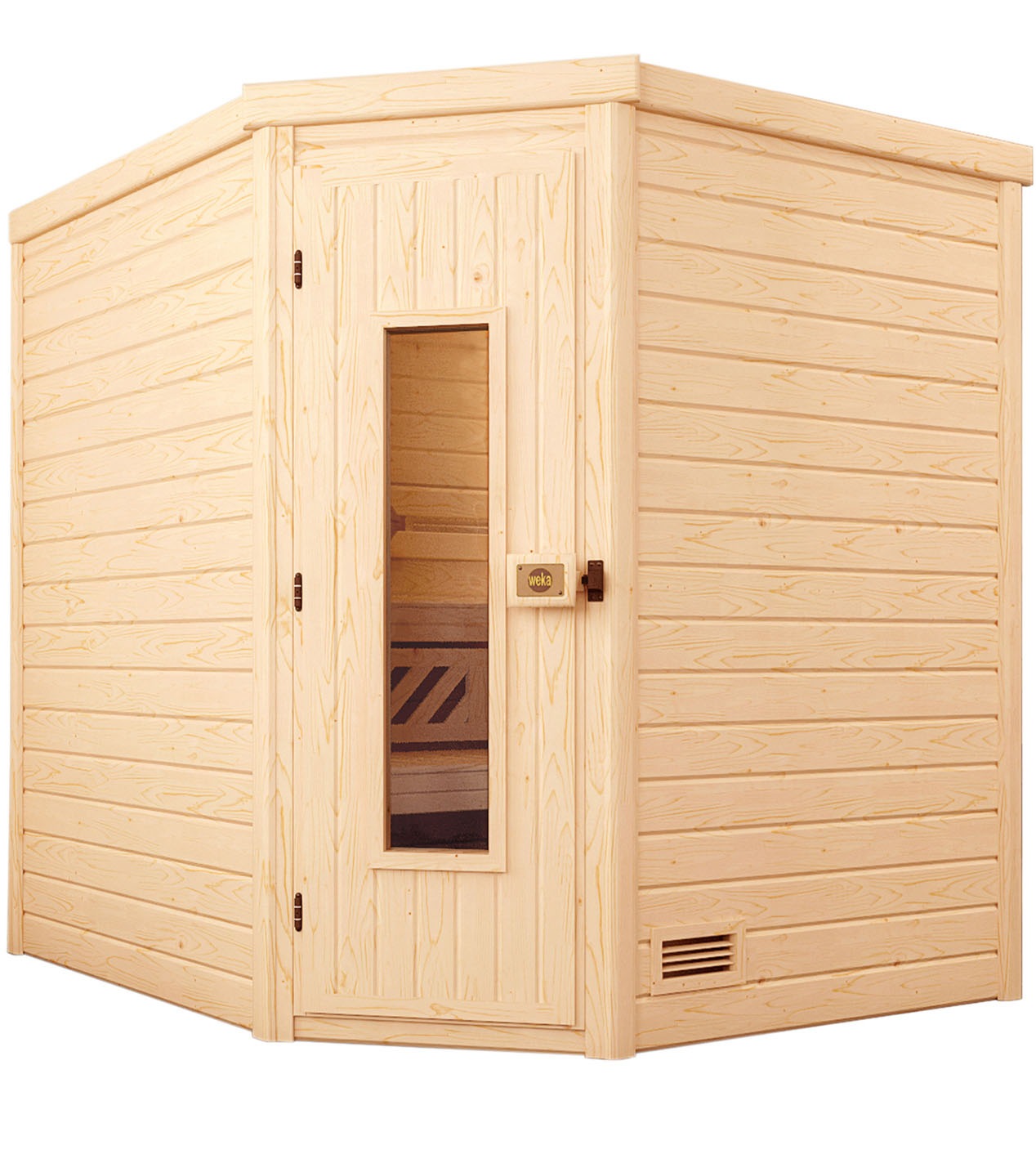 weka Sauna "Massivholzsauna TURKU 2" Blockbohlen, isoliert Holztür