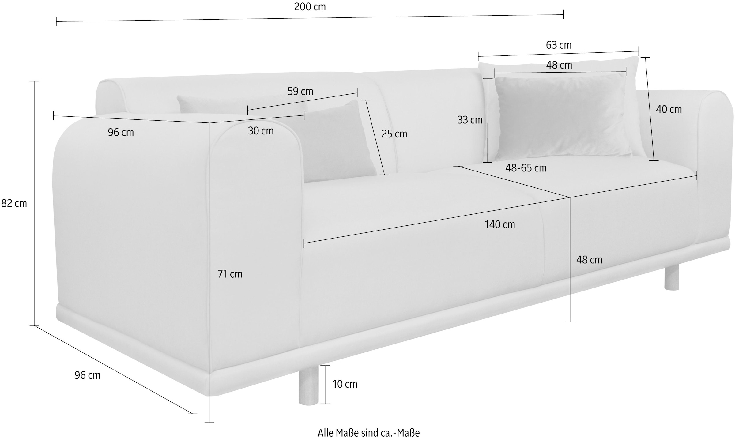OTTO home 2-Sitzer »Maroon« in skandinavischem Design, mit losen Kissen