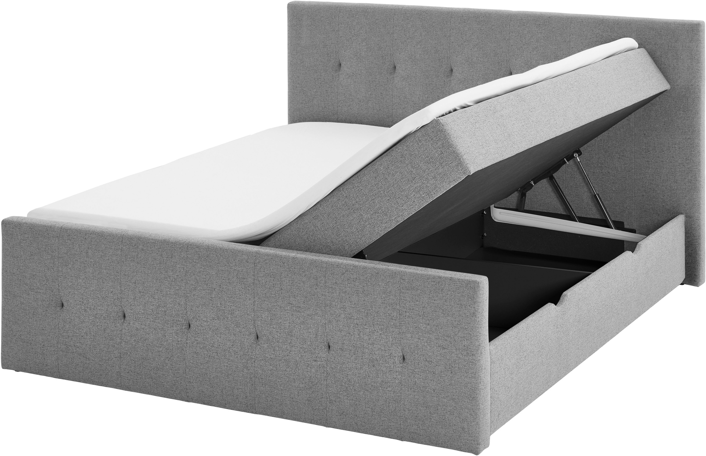 INOSIGN Boxbett »Tessaja, inkl. Bettkasten, in der Breite 180x200cm erhältlich« Kopf- und Fußteil gesteppt, inkl. Anti-Slip-Topper