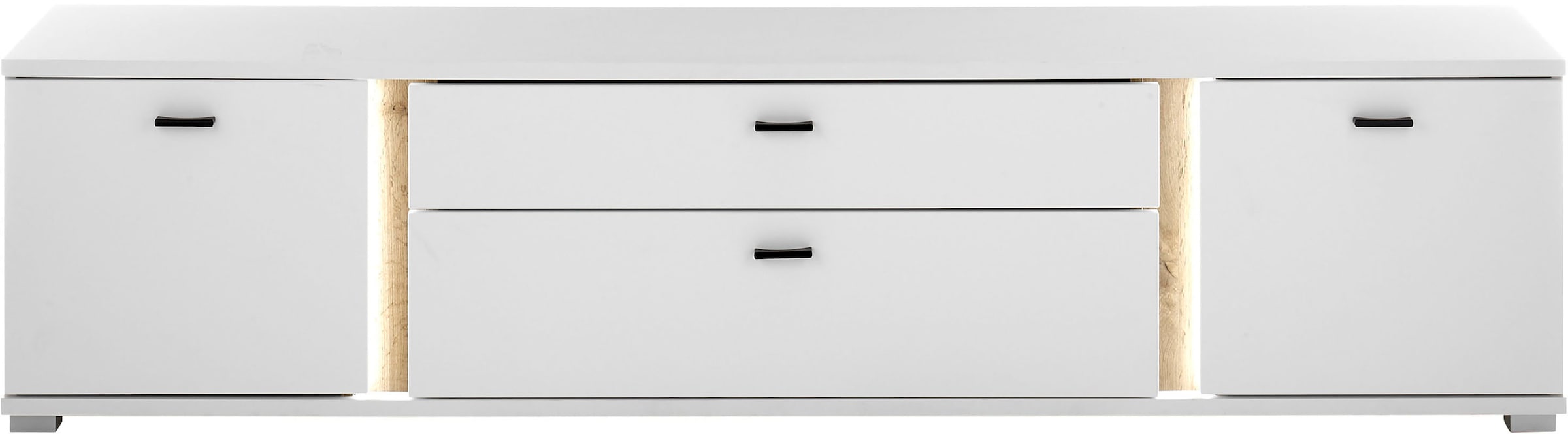 INOSIGN Lowboard »LONG ISLAND«, (1 St.), in moderner Trendfarbe,inklusive senkrechter Beleuchtung,Breite 200 cm