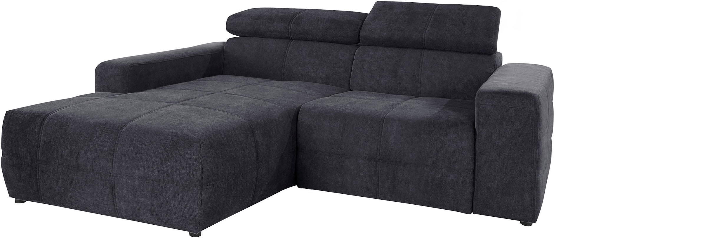 DOMO collection Ecksofa »Brandon kleine Ausführung B/T/H: 214/100/80 cm«, Mit Kopfteilverstellung, auch in Leder und Cord, L-Form