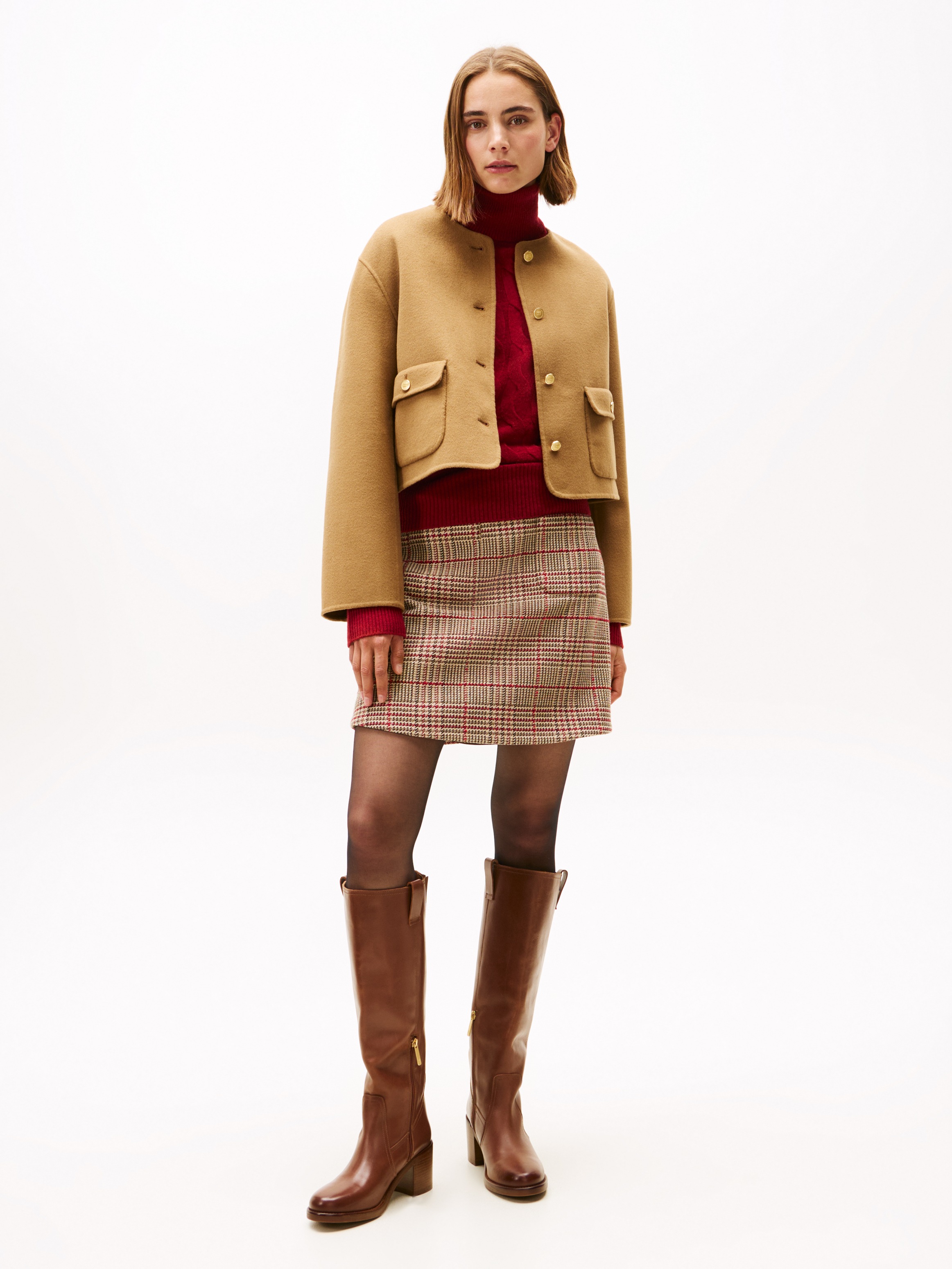 Tommy Hilfiger Kurzjacke »DF WOOL BLEND REG LADY JACKET«, mit Wolle