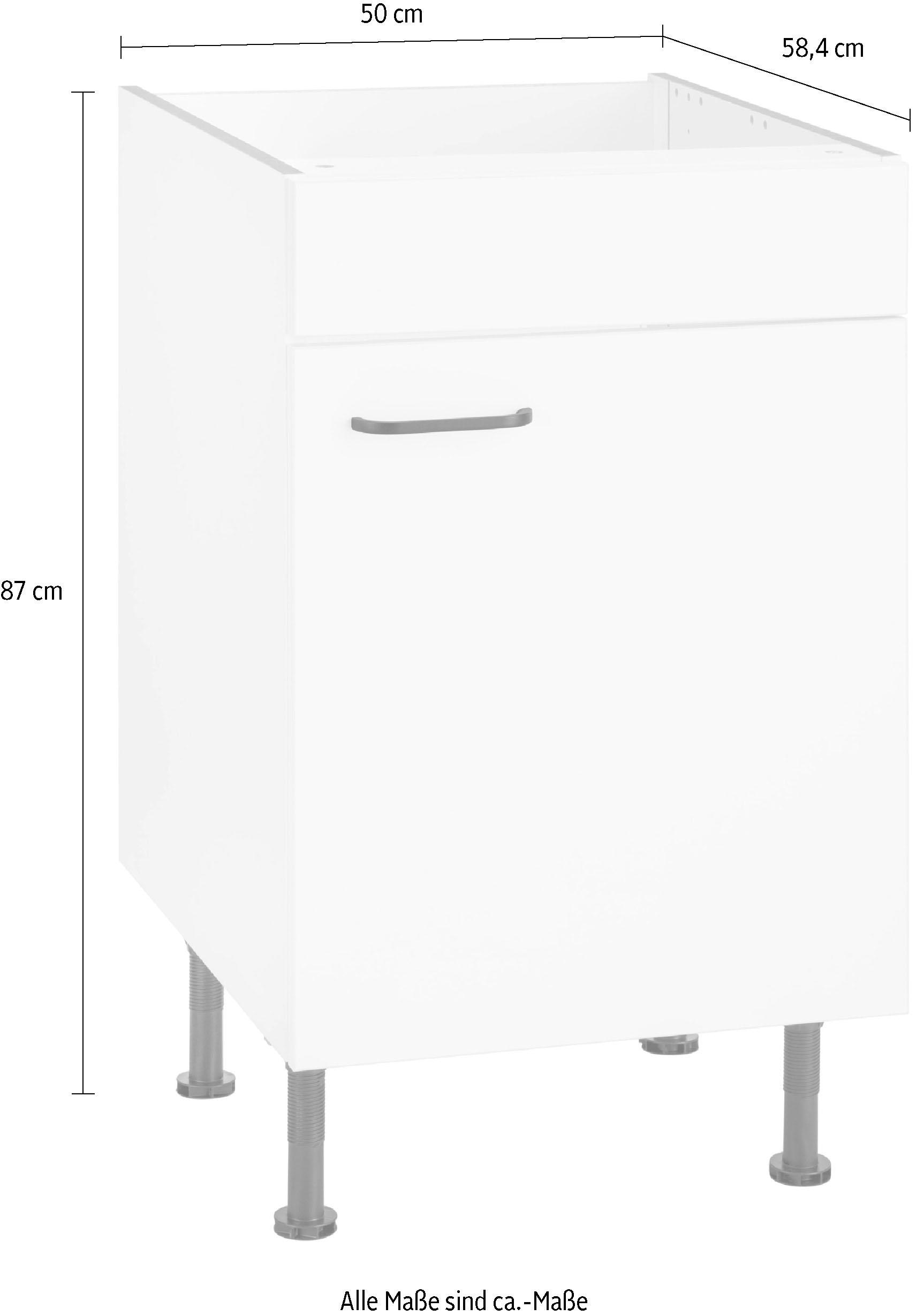 OPTIFIT Spülenschrank »Elga«, mit Soft-Close-Funktion, höhenverstellbaren Füßen, Breite 50 cm