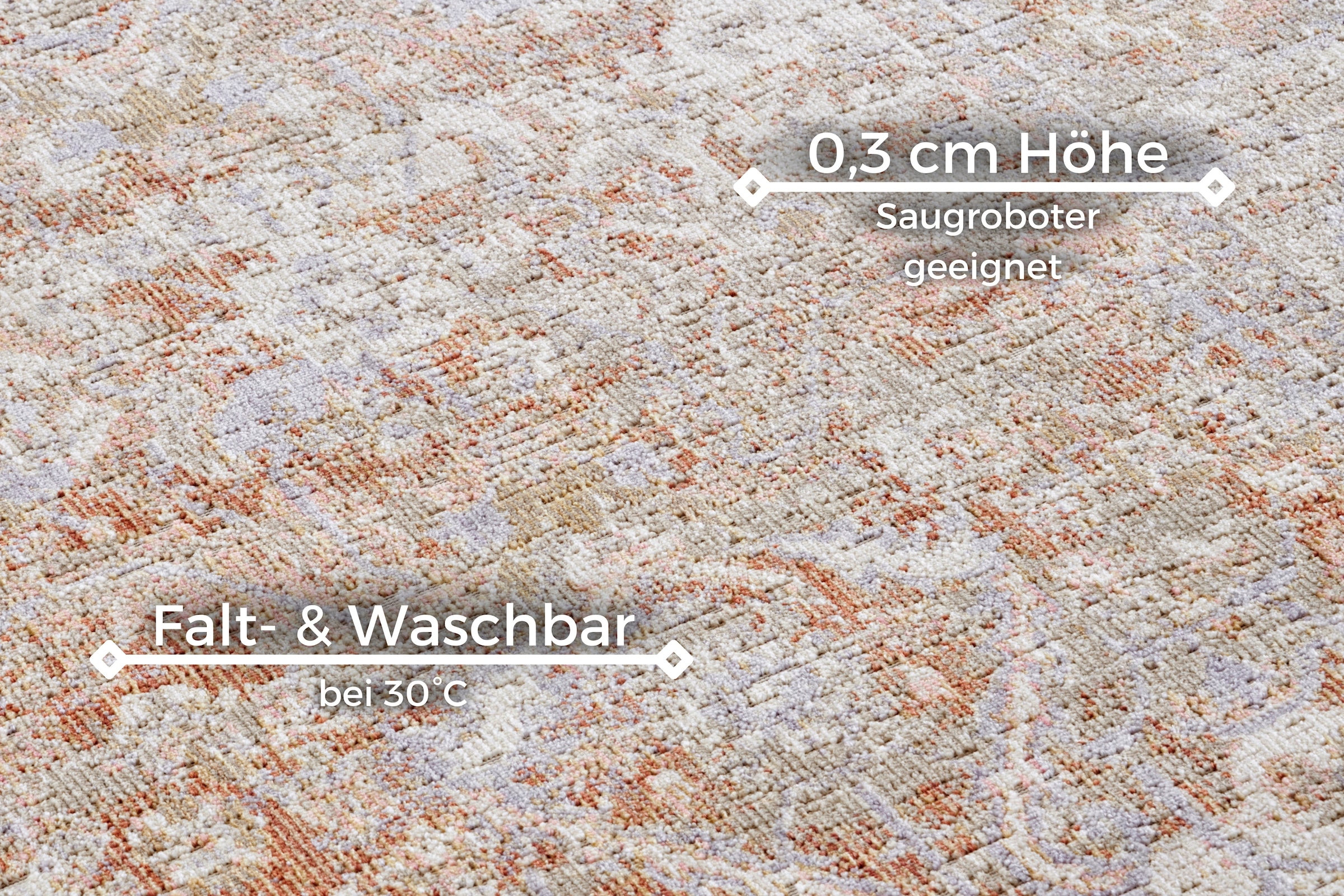 NORTHRUGS Teppich »Port Said«, rechteckig, 3 mm Höhe, In-& Outdoor, Läufer, Wetterfest, Balkon, Wohnzimmer, Orient