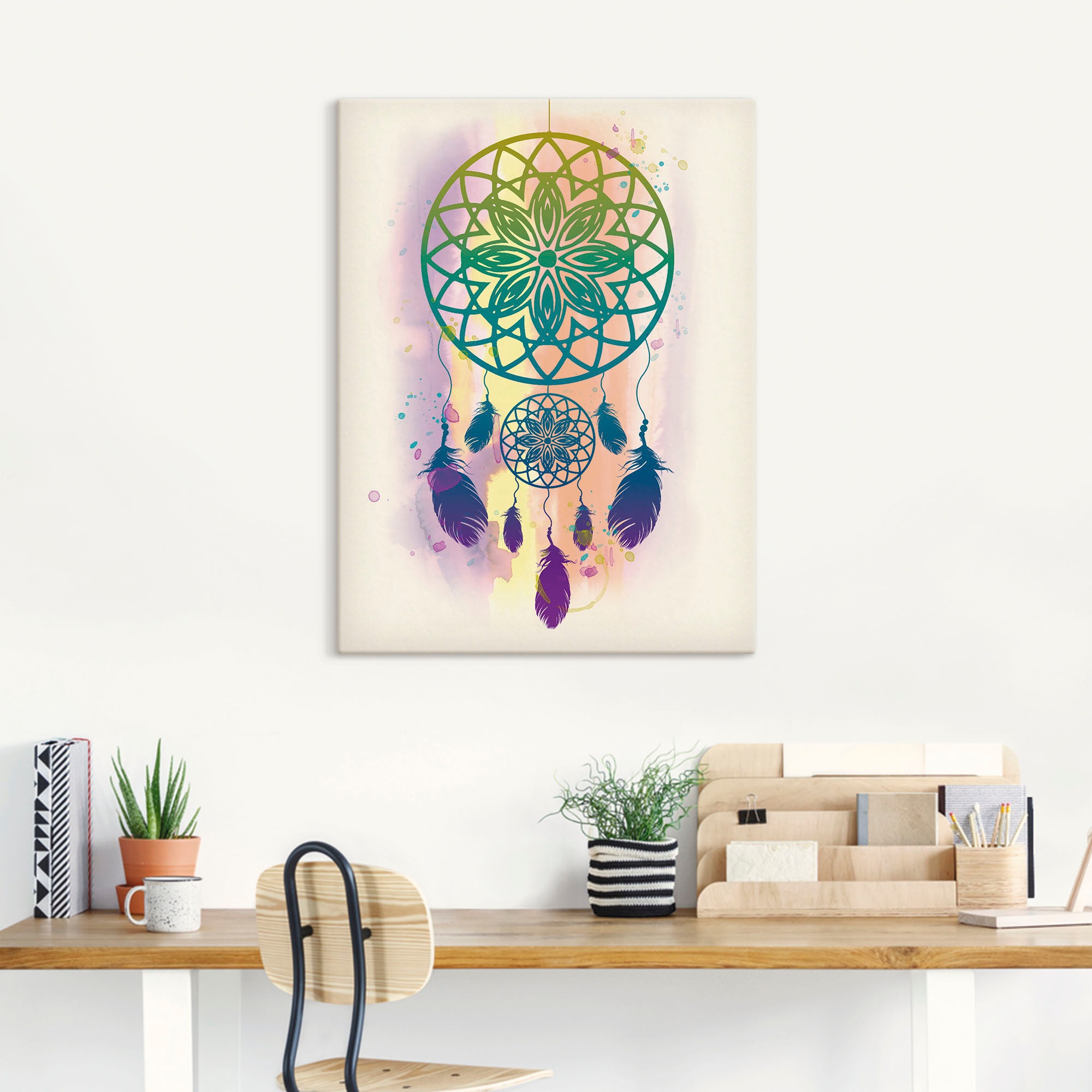Artland Leinwandbild »Traumfänger Wasserfarbe« Muster 1 Stk. tlg. als Leinwandbild, Poster, Wandaufkleber in verschied. Größen