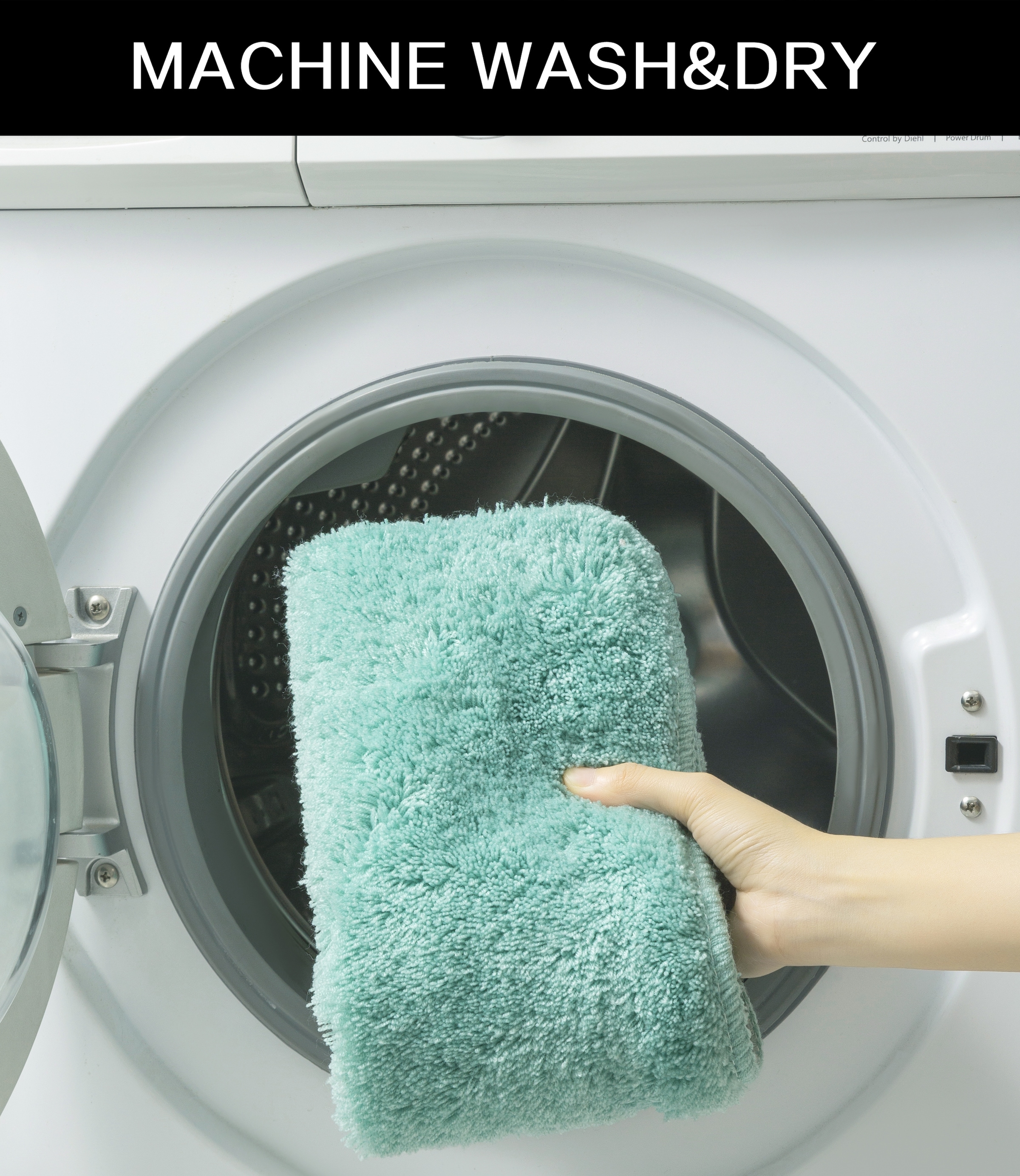 my home Badematte »Merida Kurzflor, Badteppich, Badvorleger, Badezimmer Teppich«, rutschhemmend beschichtet, fußbodenheizungsgeeignet-schnell trocknend-strapazierfähig, Badematten, Uni Farben, als halbrund und rechteckig erhältlich