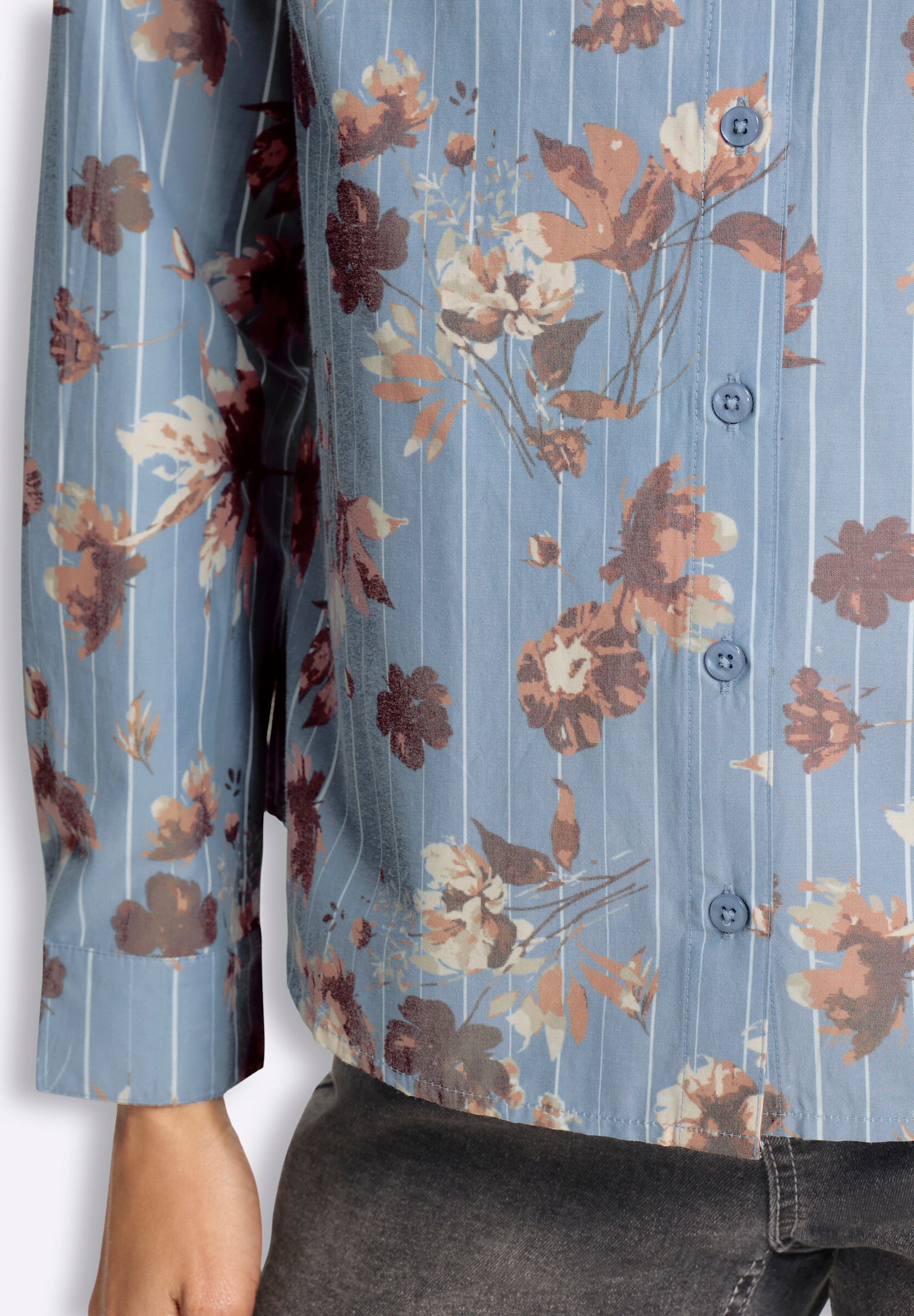 heine Hemdbluse »Bluse Druckbluse mit Blumenmuster«