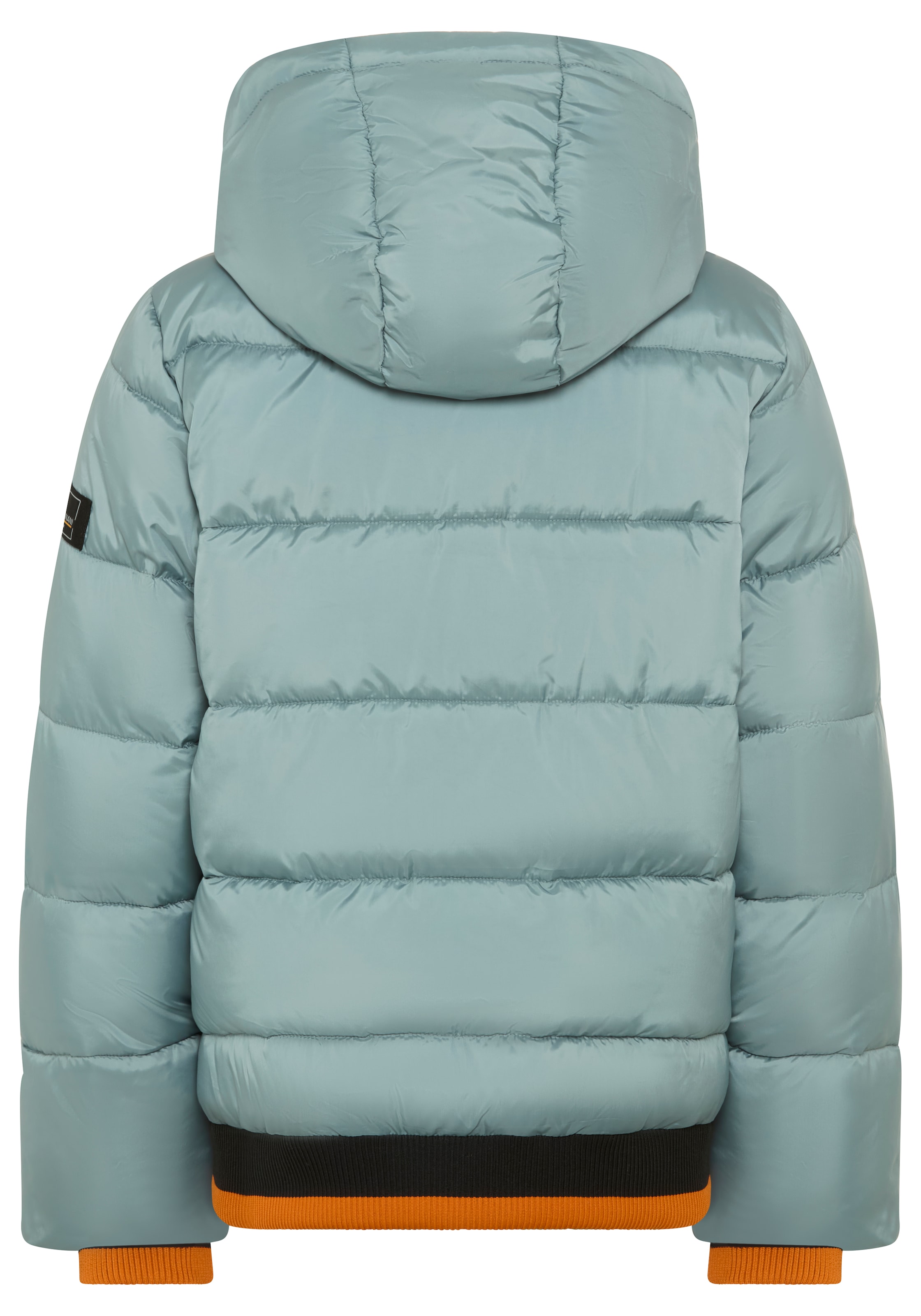 Bruno Banani Outdoorjacke »BRUNO BANANI Steppjacke mit modischen Rib-Bündchen« mit Kapuze Warme Jacke mit Kapuze, Fleecefutter, windabweisend, wasserabweisend