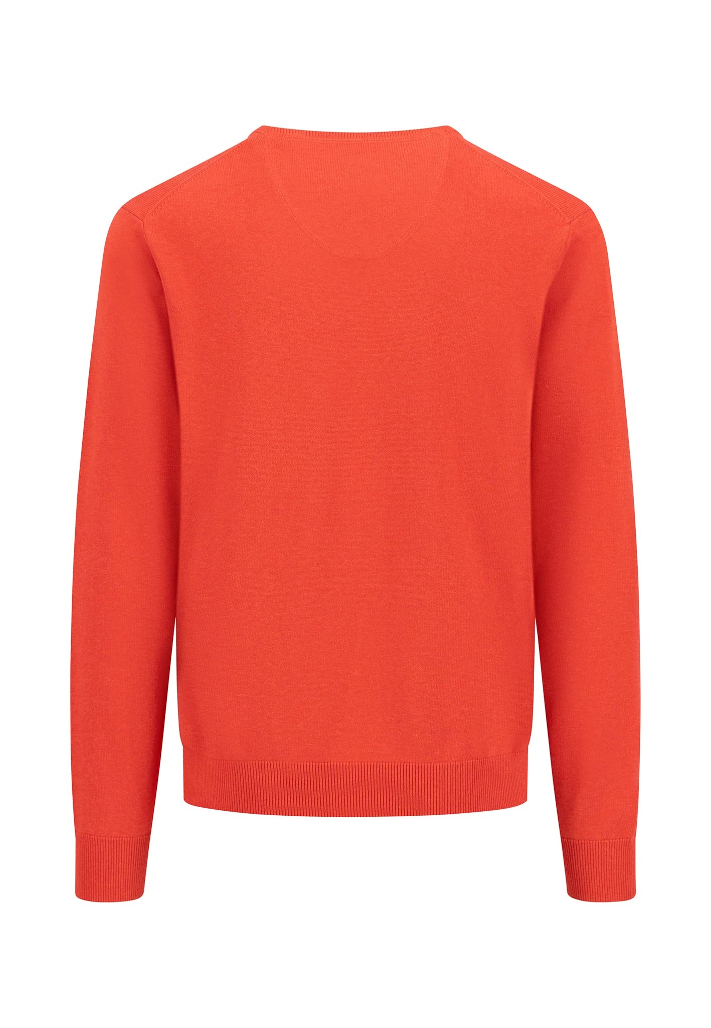FYNCH-HATTON Strickpullover, mit Logostickerei und V-Ausschnitt