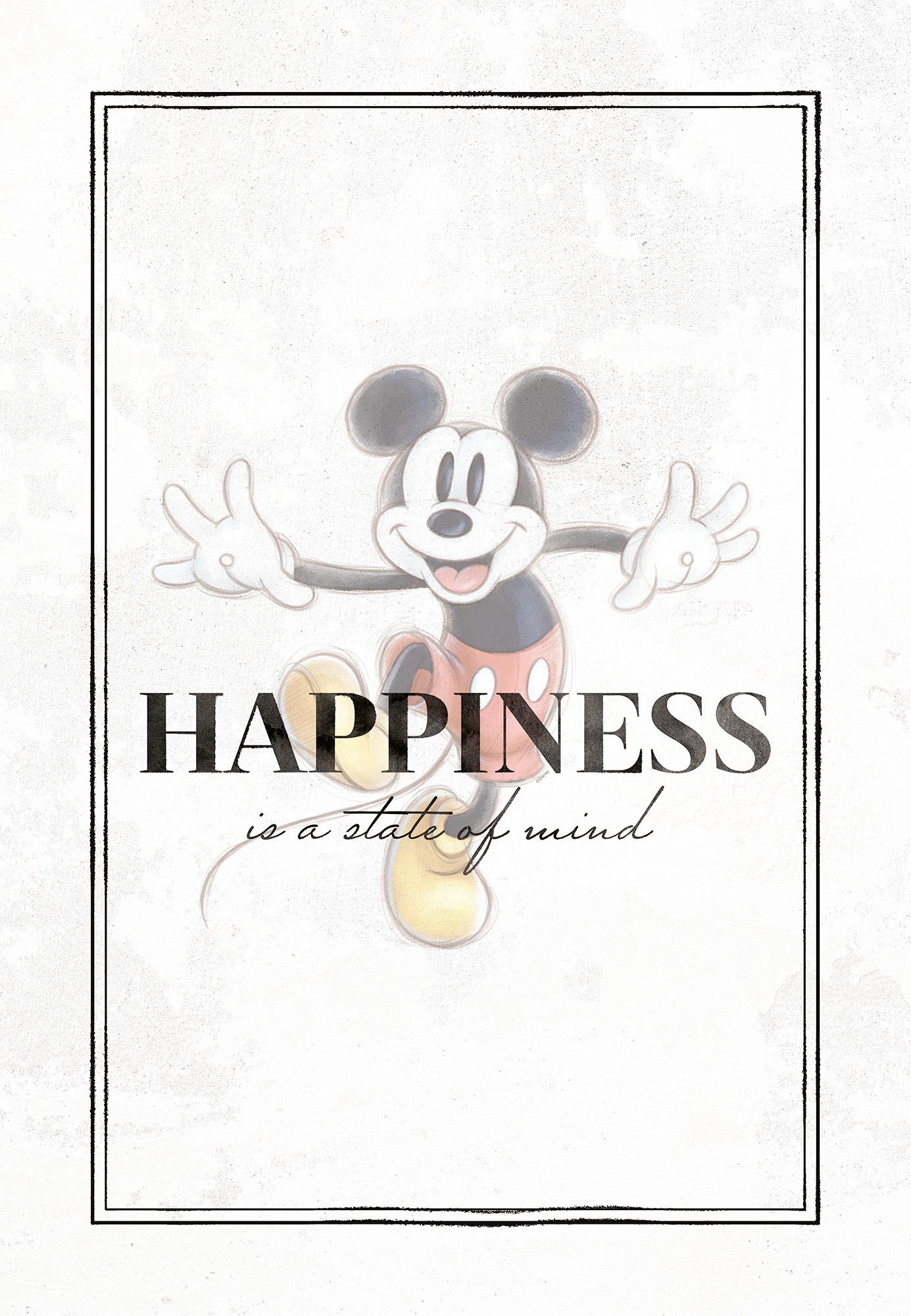 Komar Leinwandbild »Mickey Be Kind - Größe 40 x 60 cm«, Disney, (1 St., 40 x 60 cm (Breite x Höhe), Keilrahmenbild mit Echtholzrahmen, Kinderzimmer
