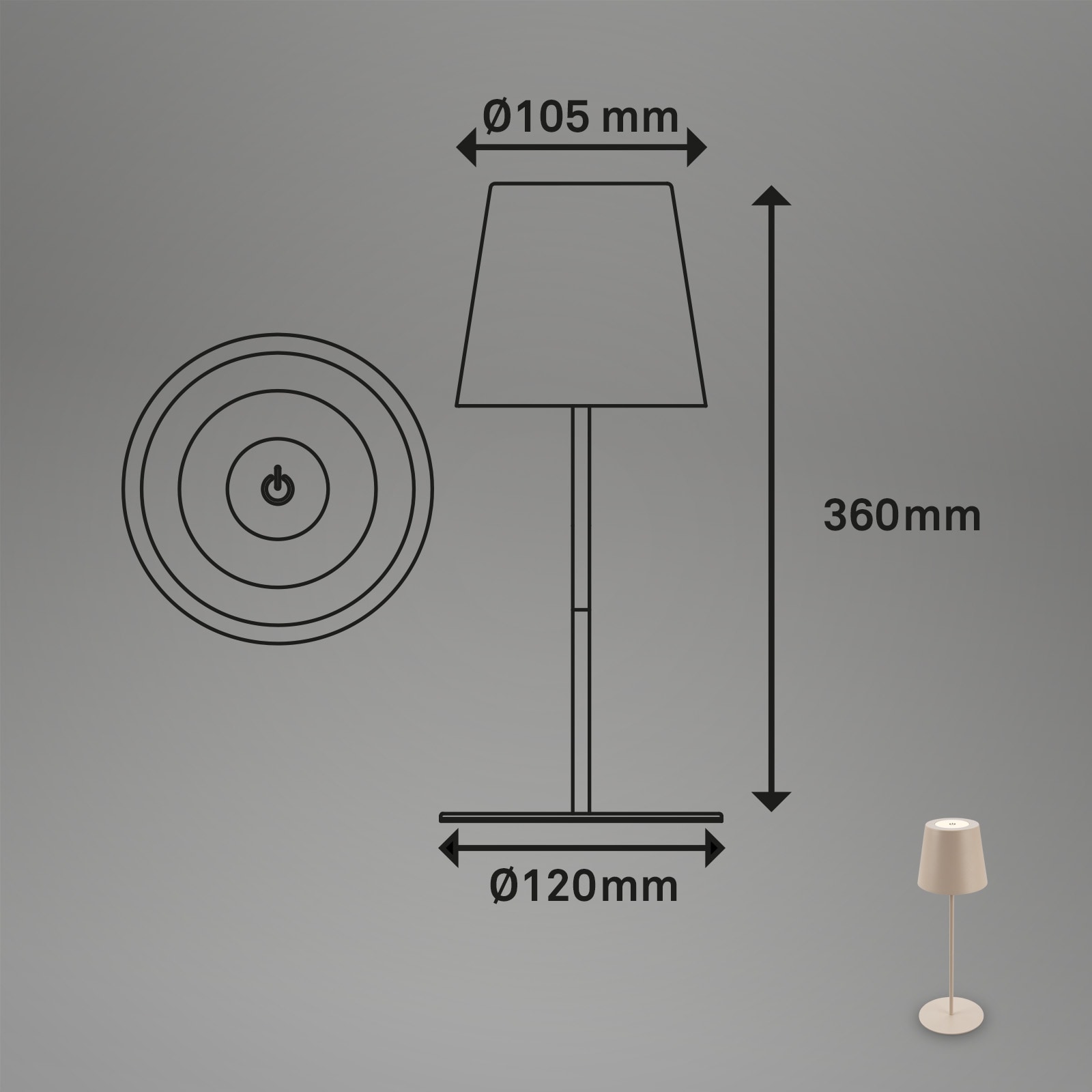 Briloner Leuchten LED Außen-Tischleuchte »Coloris«