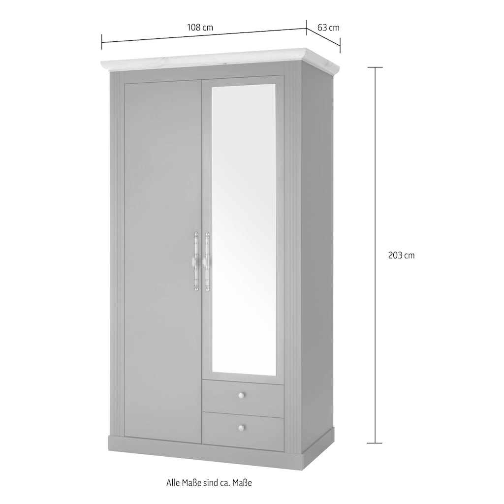 Home affaire Kleiderschrank »WESTMINSTER«, mit dekorativer Rillenfräsungen, in den Breiten 109 und 149 cm