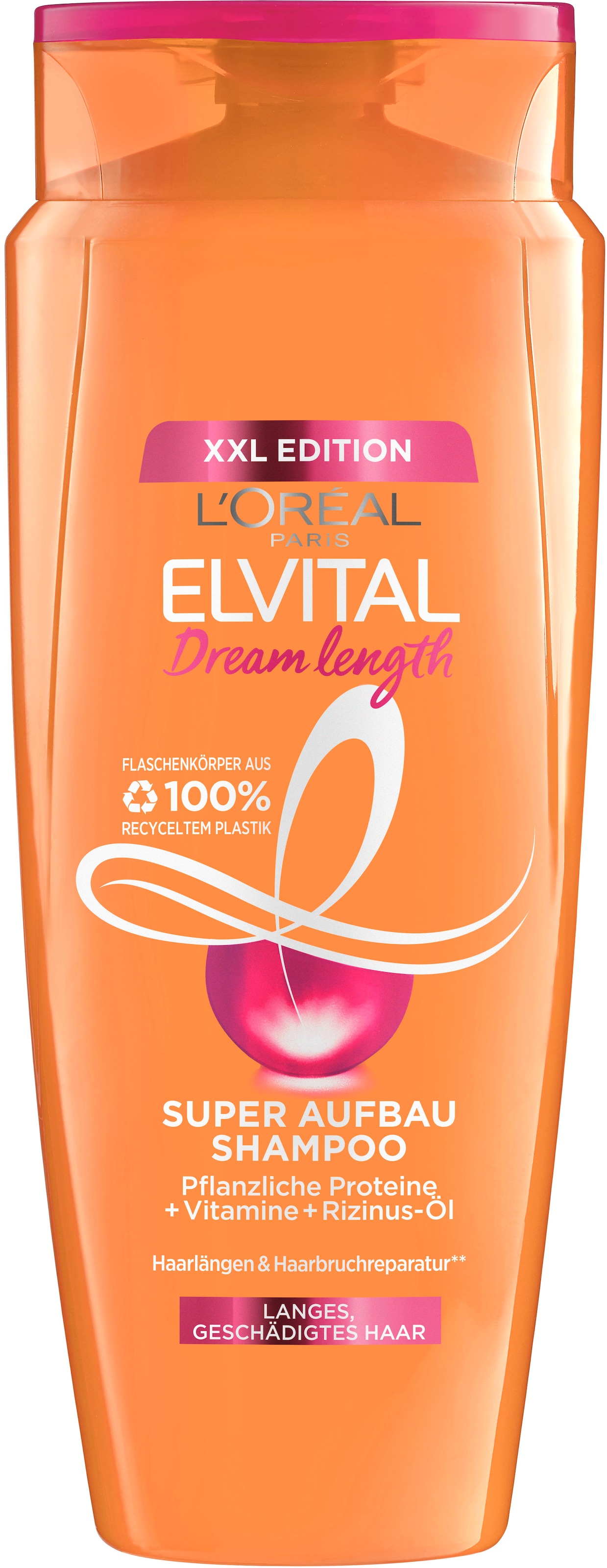 L'ORÉAL PARIS Haarshampoo »Elvital Dream Length Shampoo«, (Packung, 6 tlg.), Repariert und stärkt das Haar, spendet Feuchtigkeit, bringt Glanz.