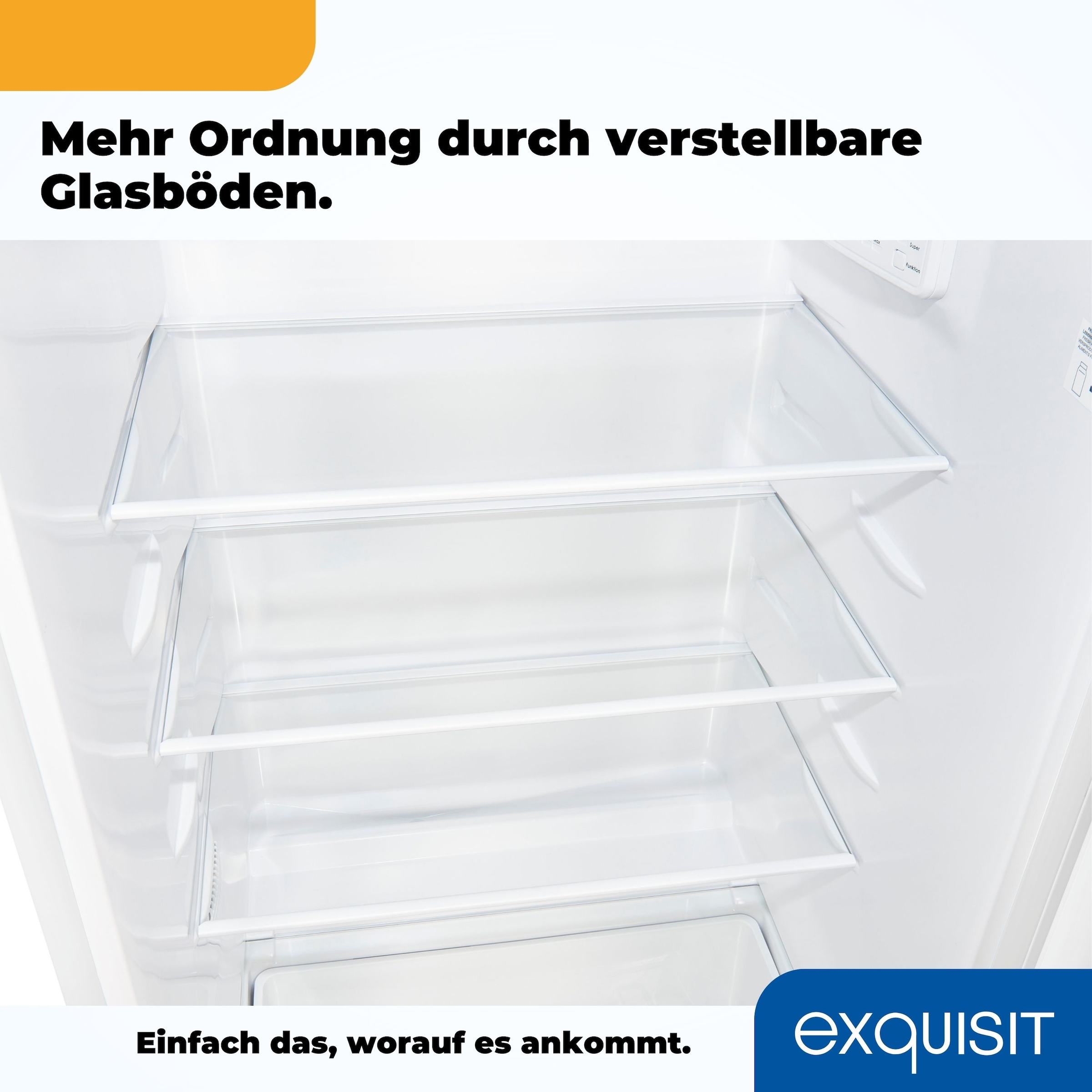 exquisit Kühlschrank »KS185-4-HE-040E weiss«, 190 L Volumen, Schnellgefrieren, 4 Sterne