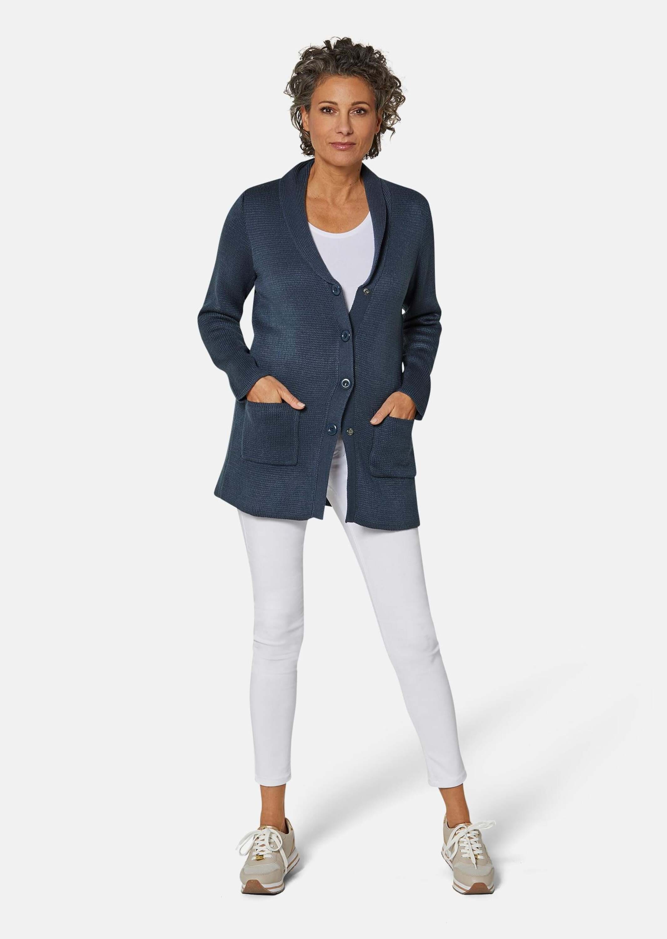 GOLDNER Strickjacke »Kurzgröße Kuschelweiche, kaschierende Strickjacke« Ohne