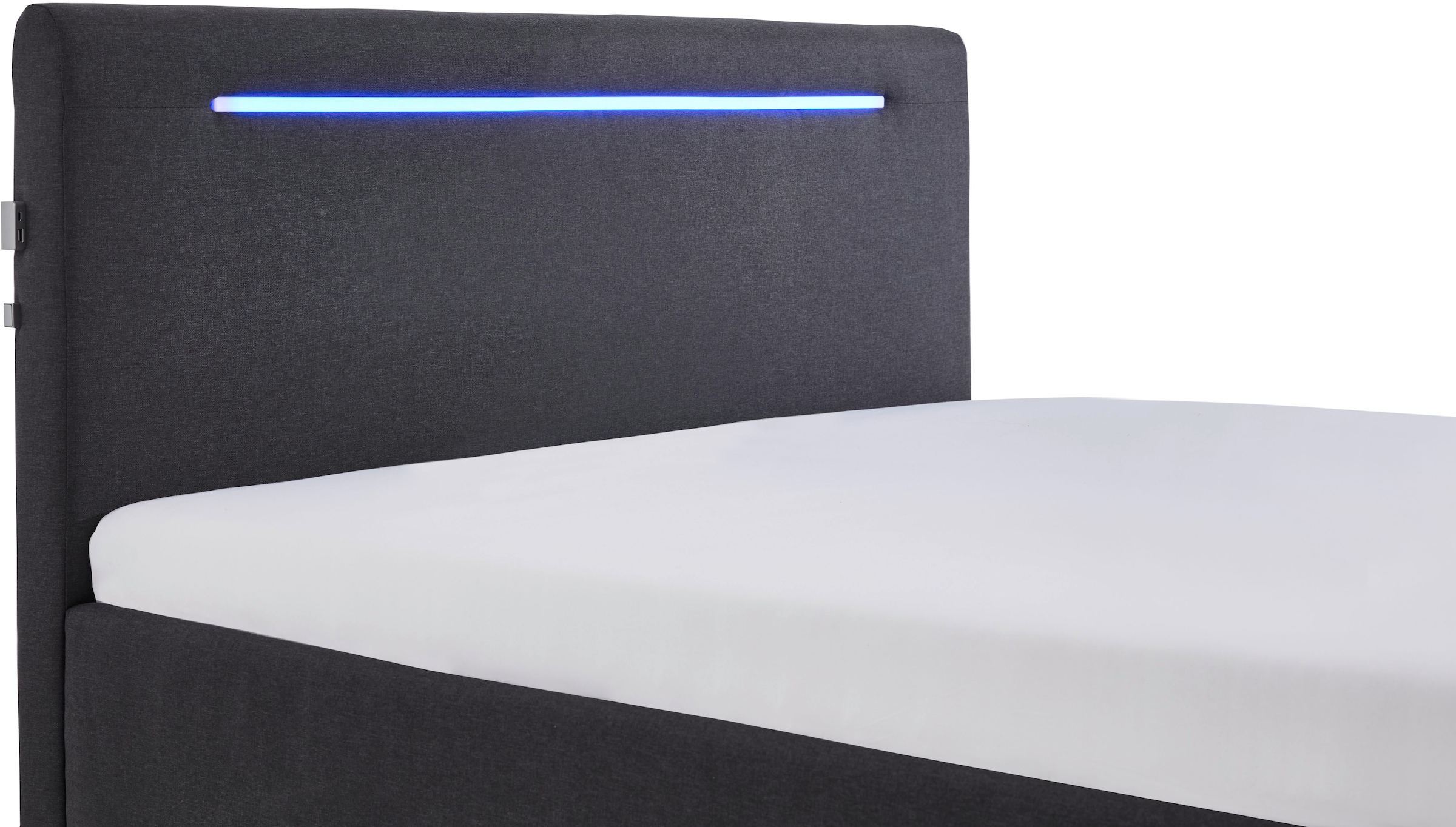 meise.möbel Polsterbett »Las Vegas III mit LED-Beleuchtung und USB-Anschluss«, erhältlich in den Breiten 140 & 180cm