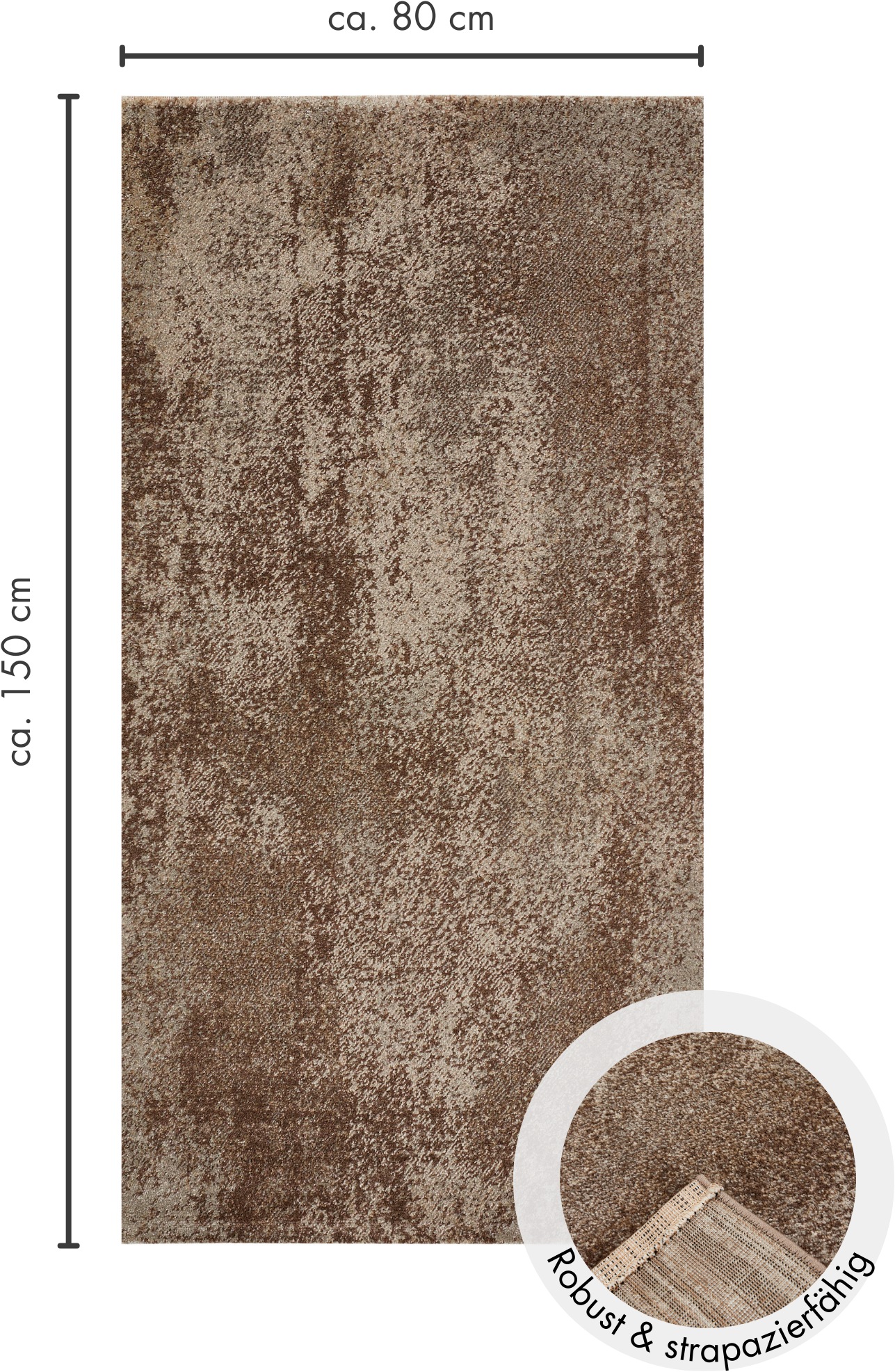 Andiamo Teppich »Luna«, rechteckig, 7 mm Höhe, Kurzflor, modernes Design, meliert