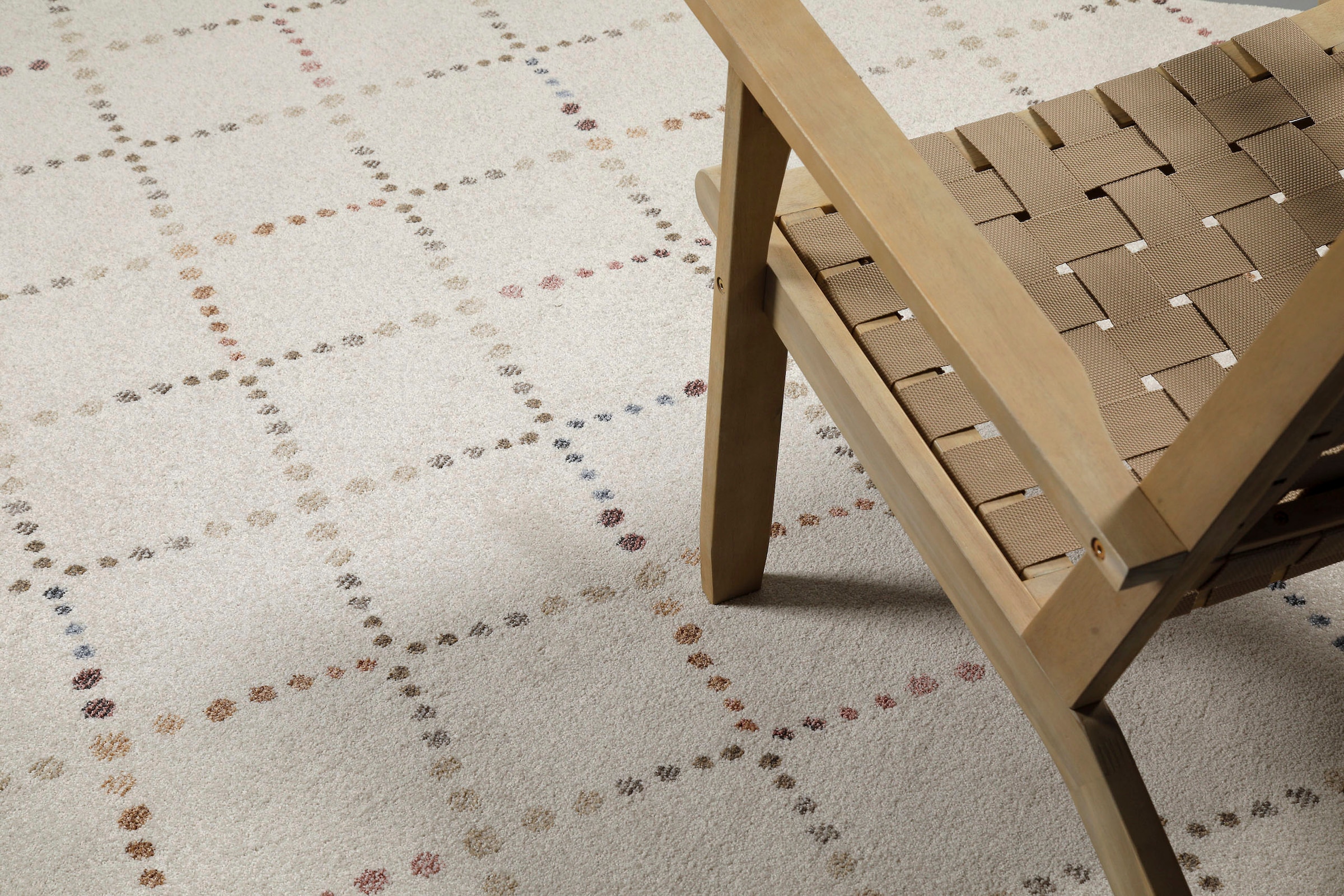 OTTO home Teppich »Thoren«, rechteckig, 12 mm Höhe, weicher Kurzflor, Rautenmuster mit Fransen, Wohnzimmer, Schlafzimmer