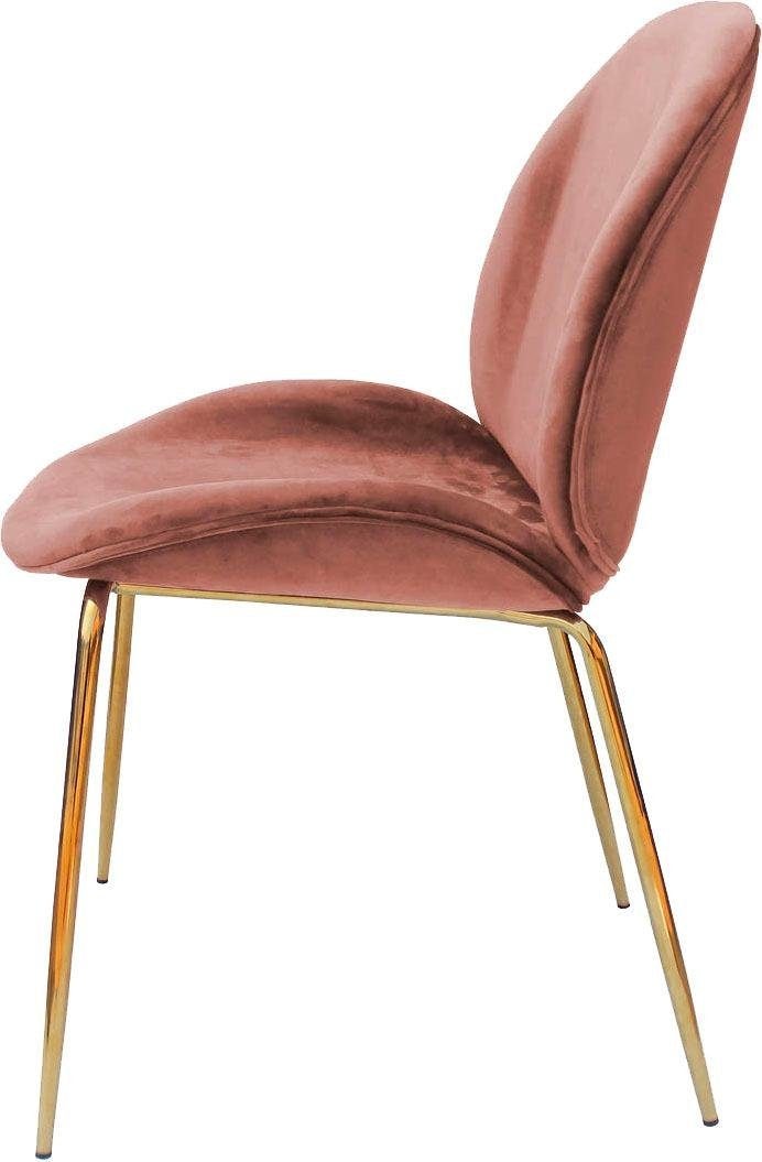 Kayoom Stuhl »Charlize 110 2er-Set, TOPSELLER! Esszimmerstühle,moderne Optik«, (Set), 2 St., Samtstoff, samtweicher Bezug, bequem, zeitlos, moderne Optik
