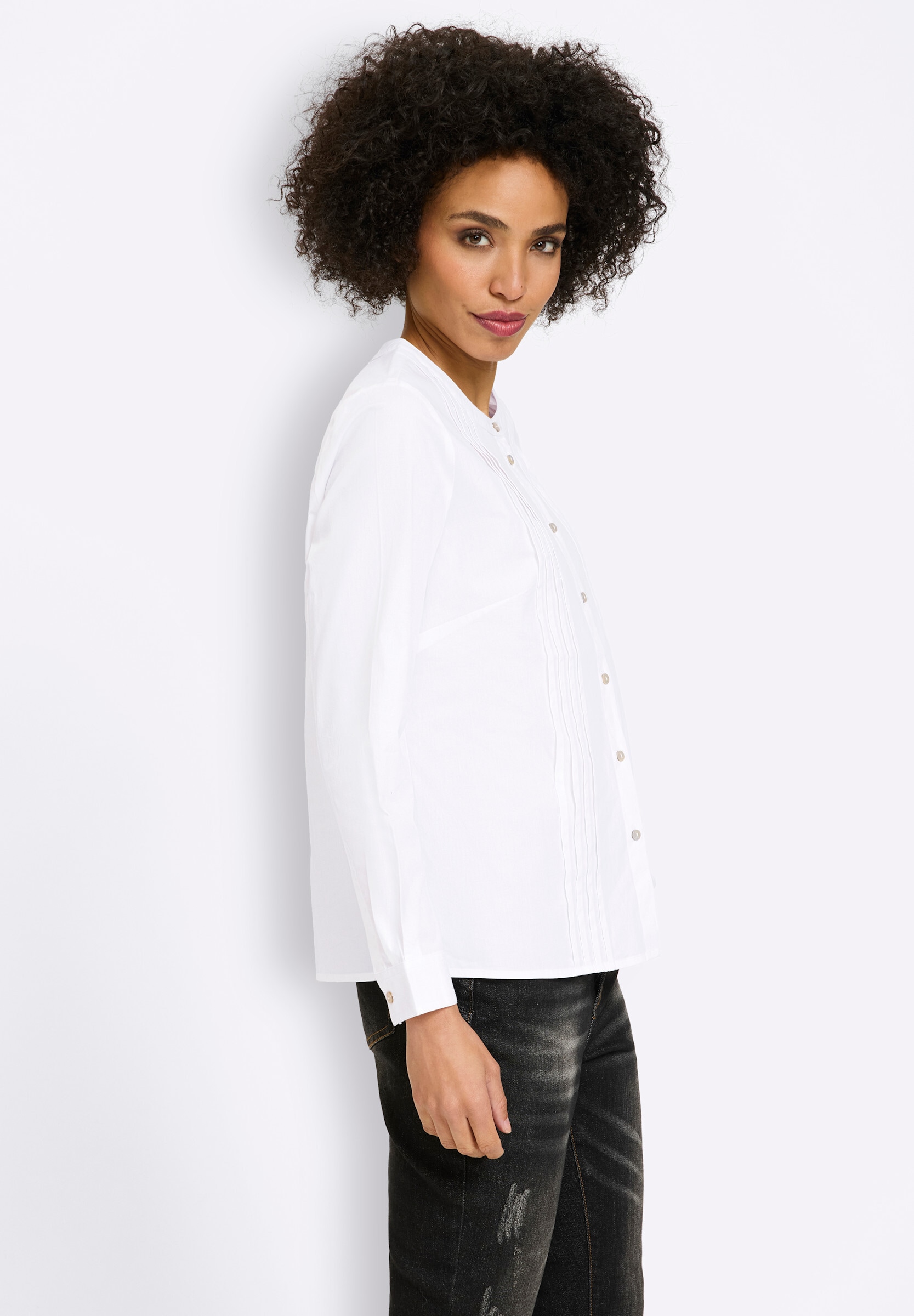 heine Klassische Bluse »Bluse Baumwollbluse mit Biesen«