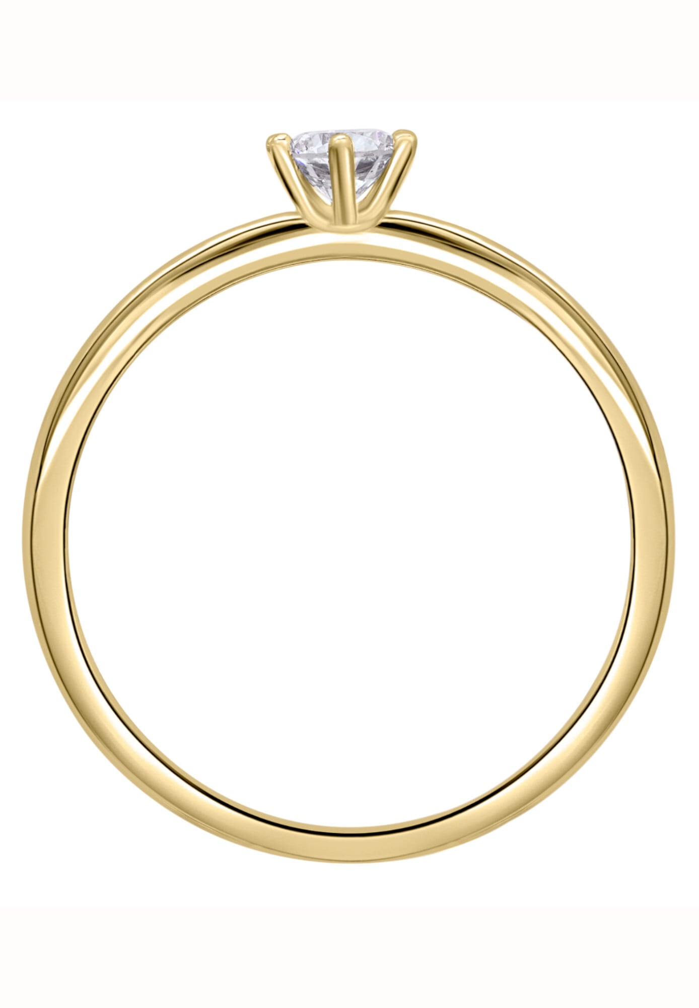 ONE ELEMENT Diamantring »0.15 ct  Diamant Brillant Ring aus 585 Gelbgold«
