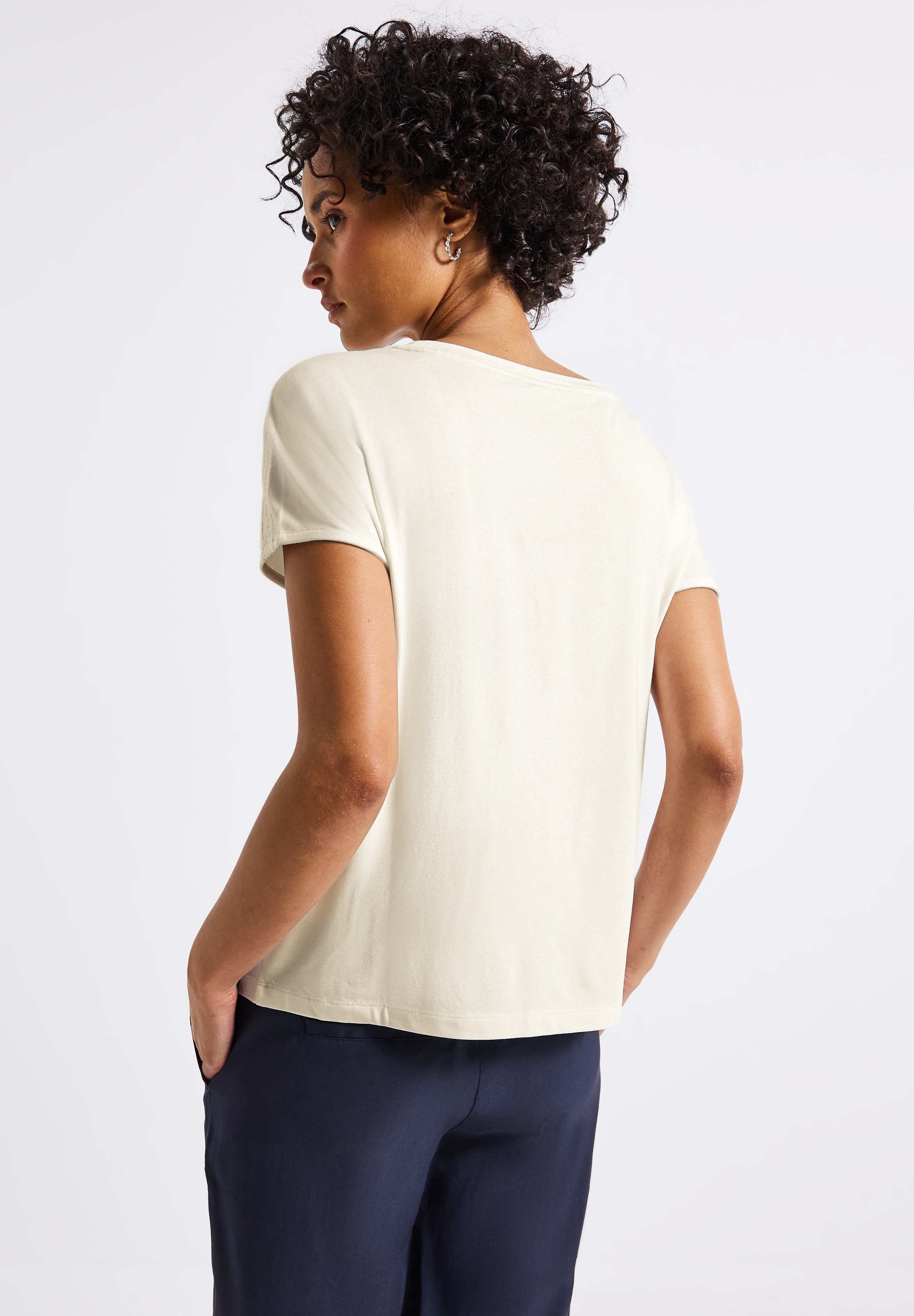STREET ONE Shirttop, mit Mesh-Detail