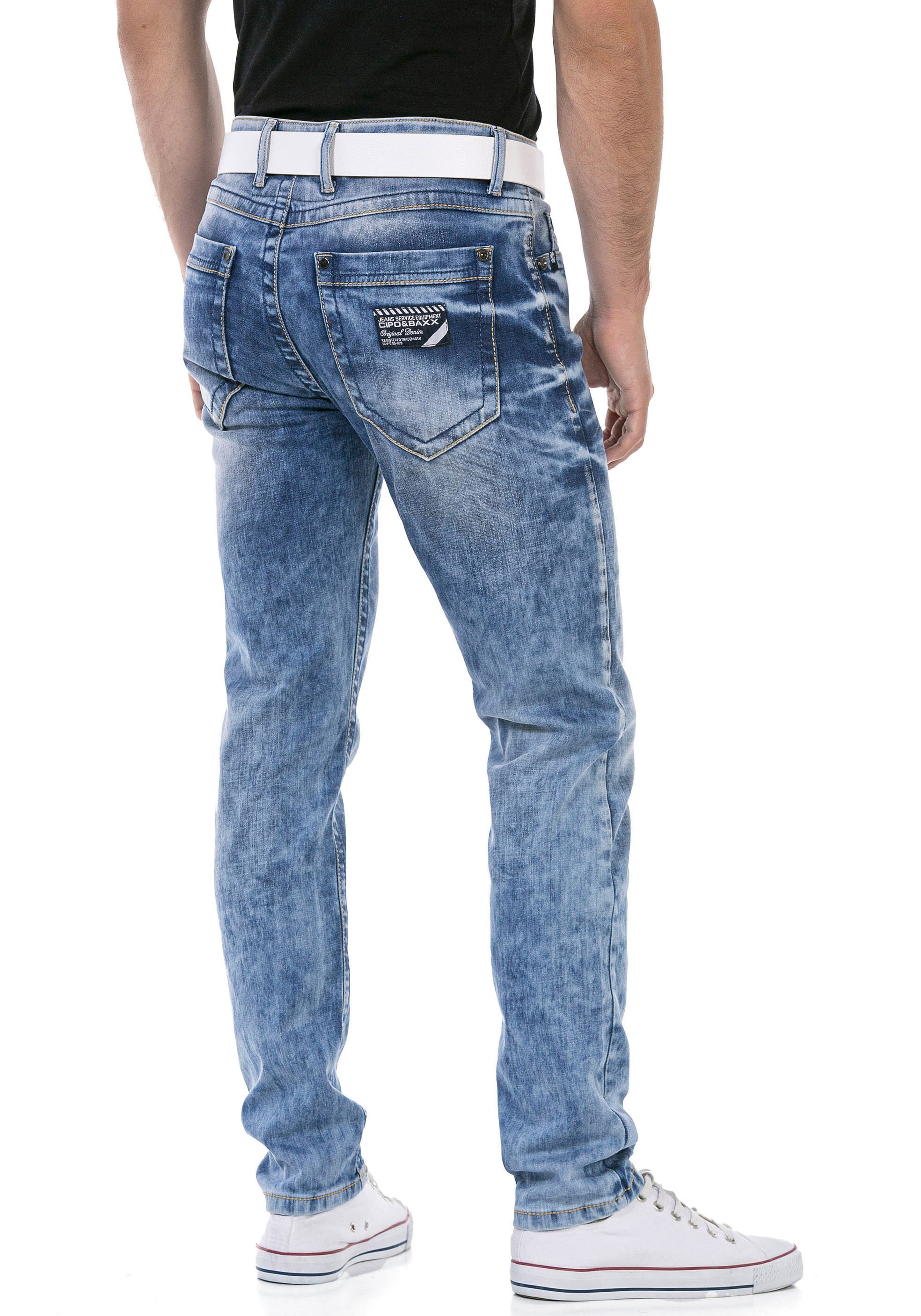Cipo & Baxx Regular-fit-Jeans mit markanter Waschung