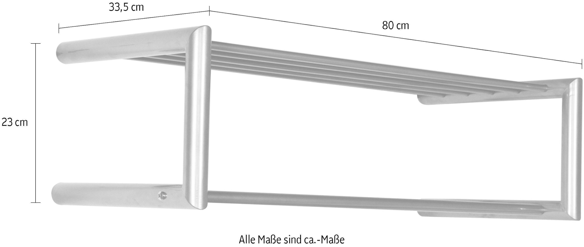 Spinder Design Garderobenleiste »SMOOTH«, Metall, Schlichtes Design, Breite 80 cm