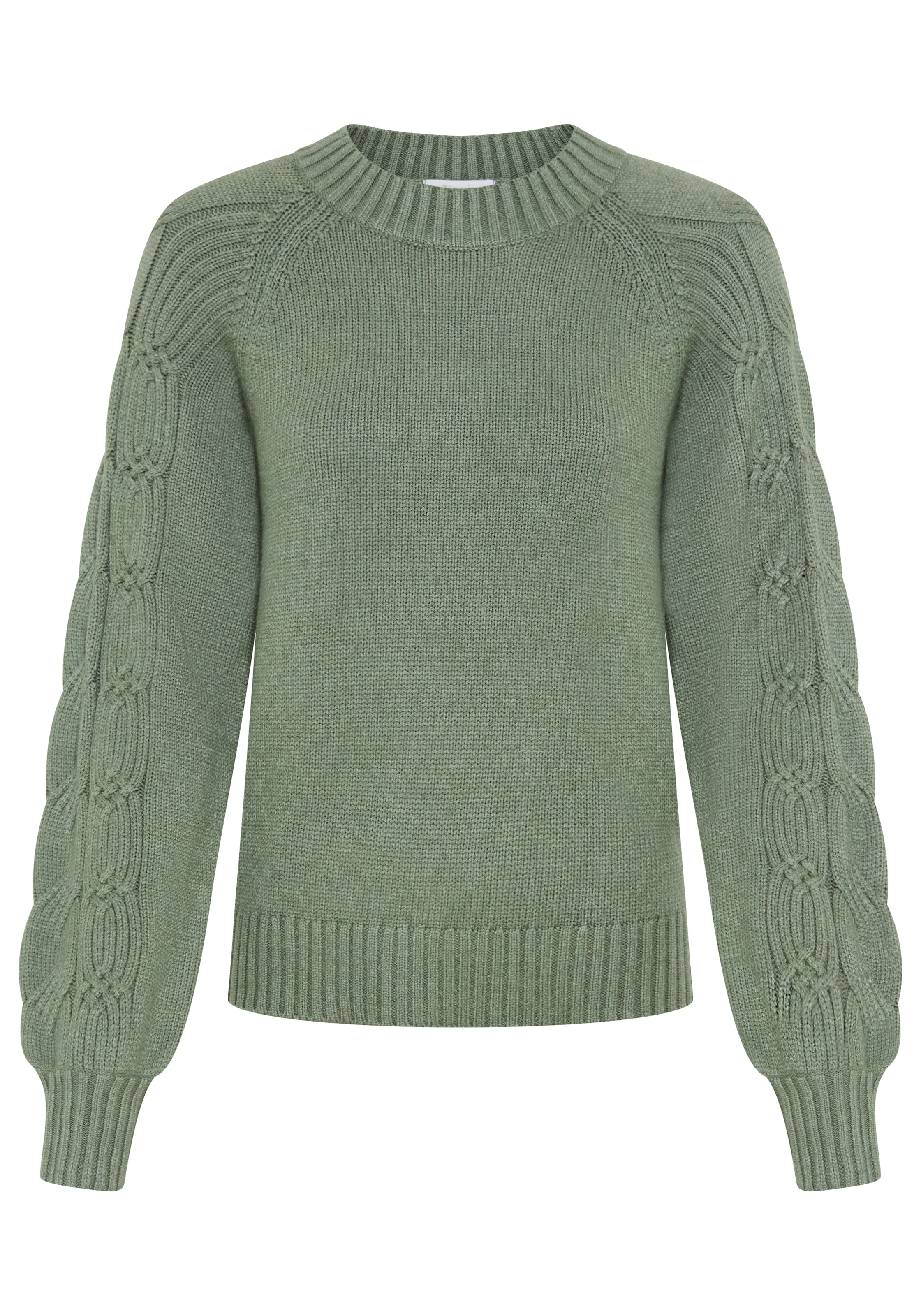 Tamaris Strickpullover mit Rundhals-Ausschnitt und Zopfmuster